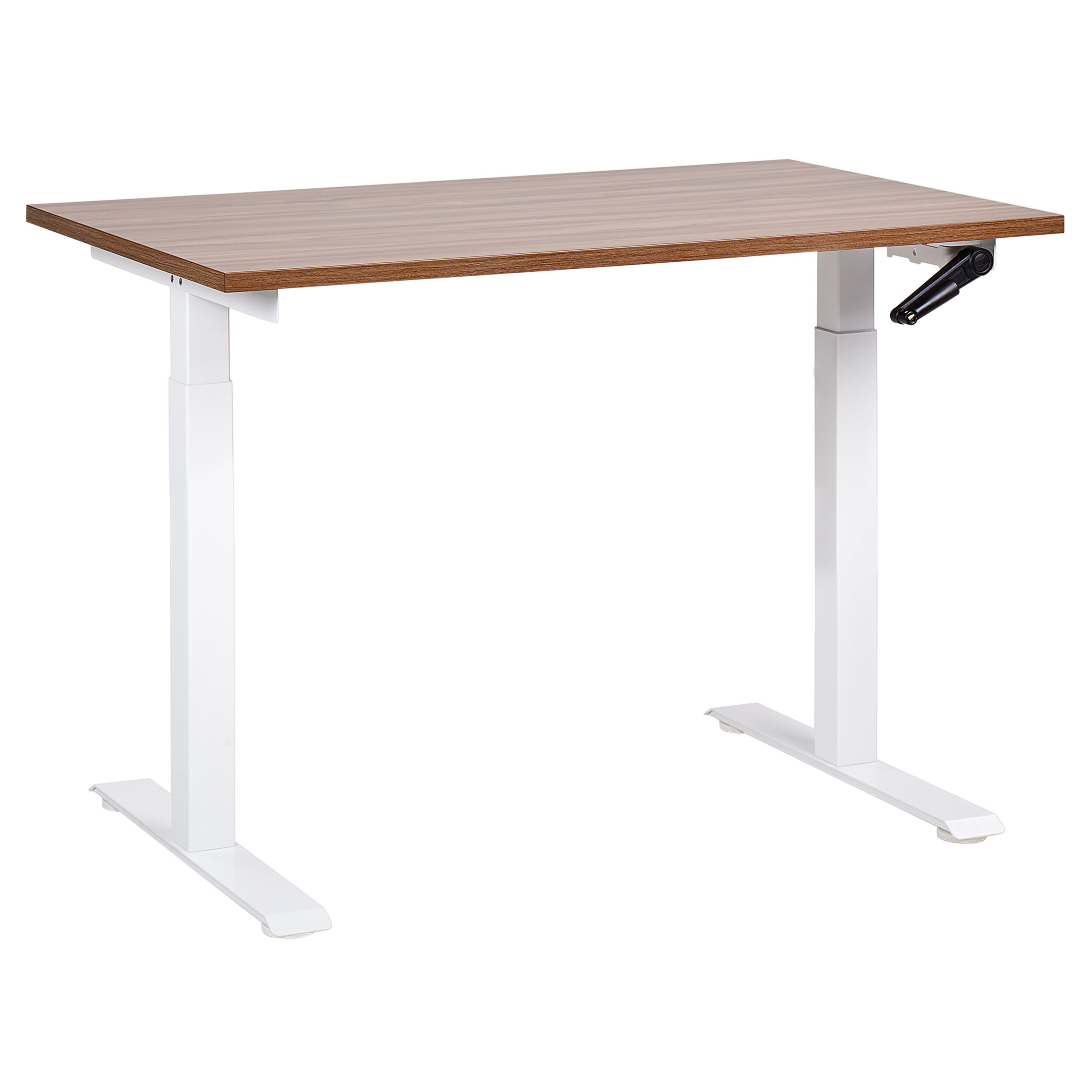 Escritorio de altura regulable manual destines 120 cm 72 cm marrón/blanco