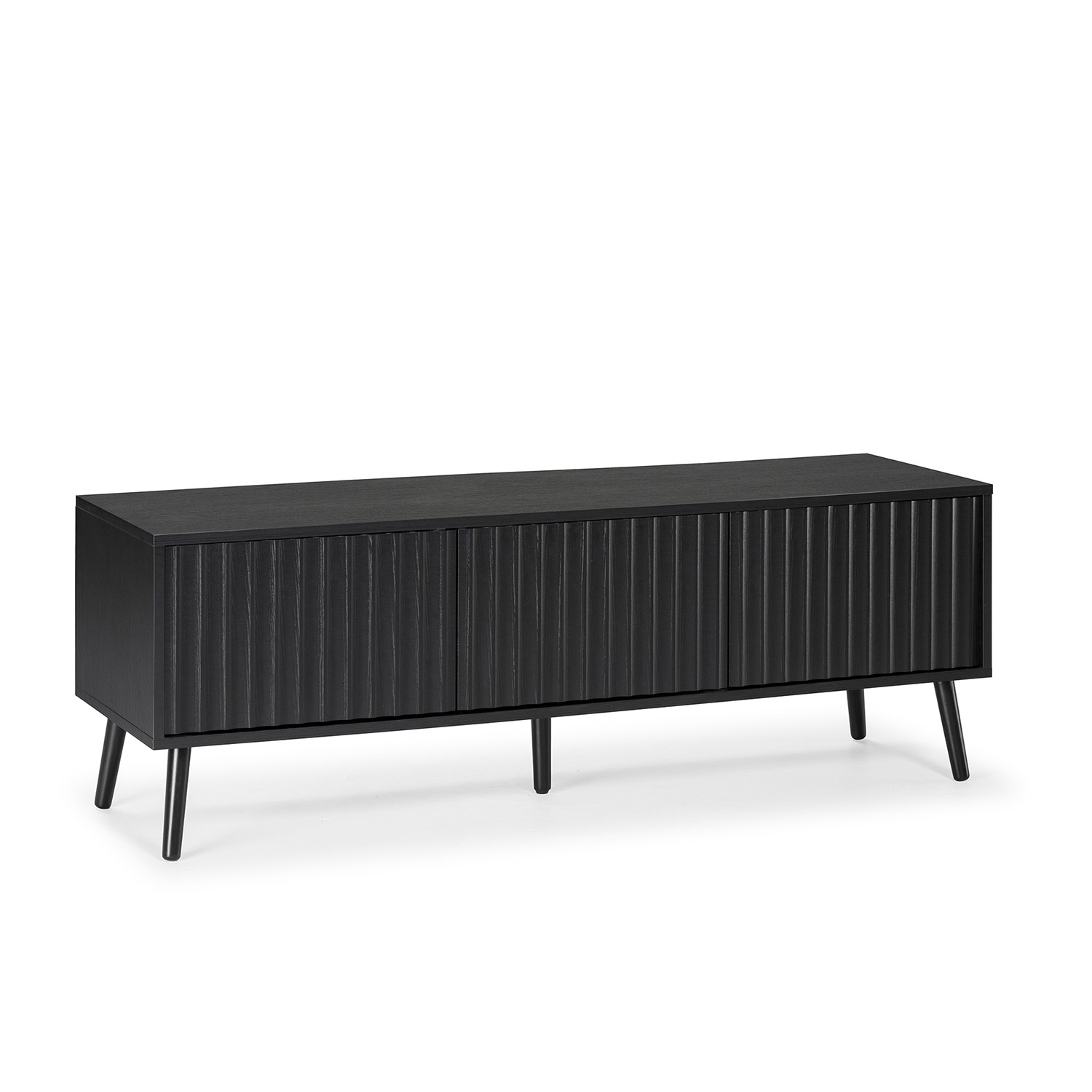 Mueble tv lluvia 3 puertas color negro