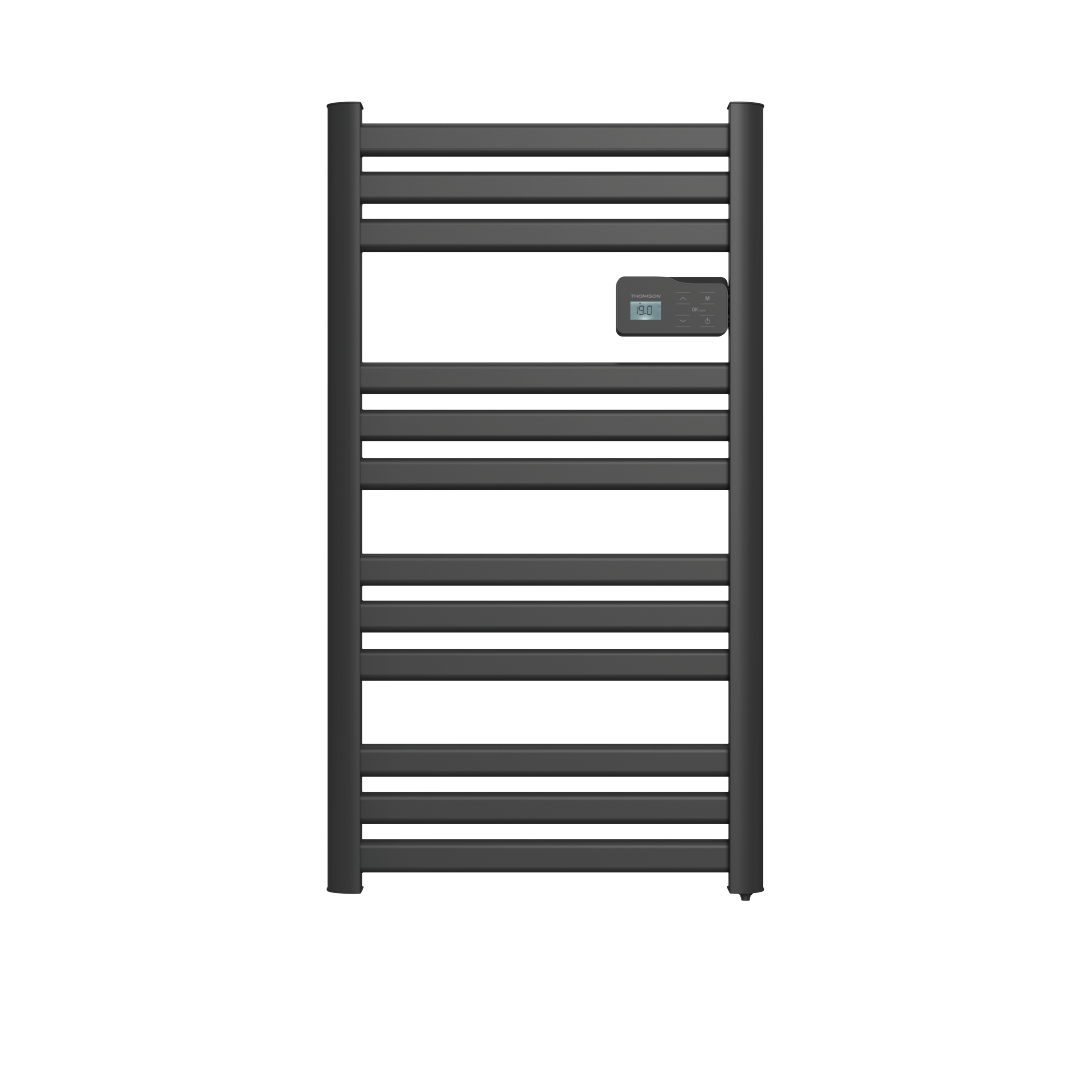 Radiador toallero eléctrico thomson cosmo sin líquido con Wi-Fi 500w negro