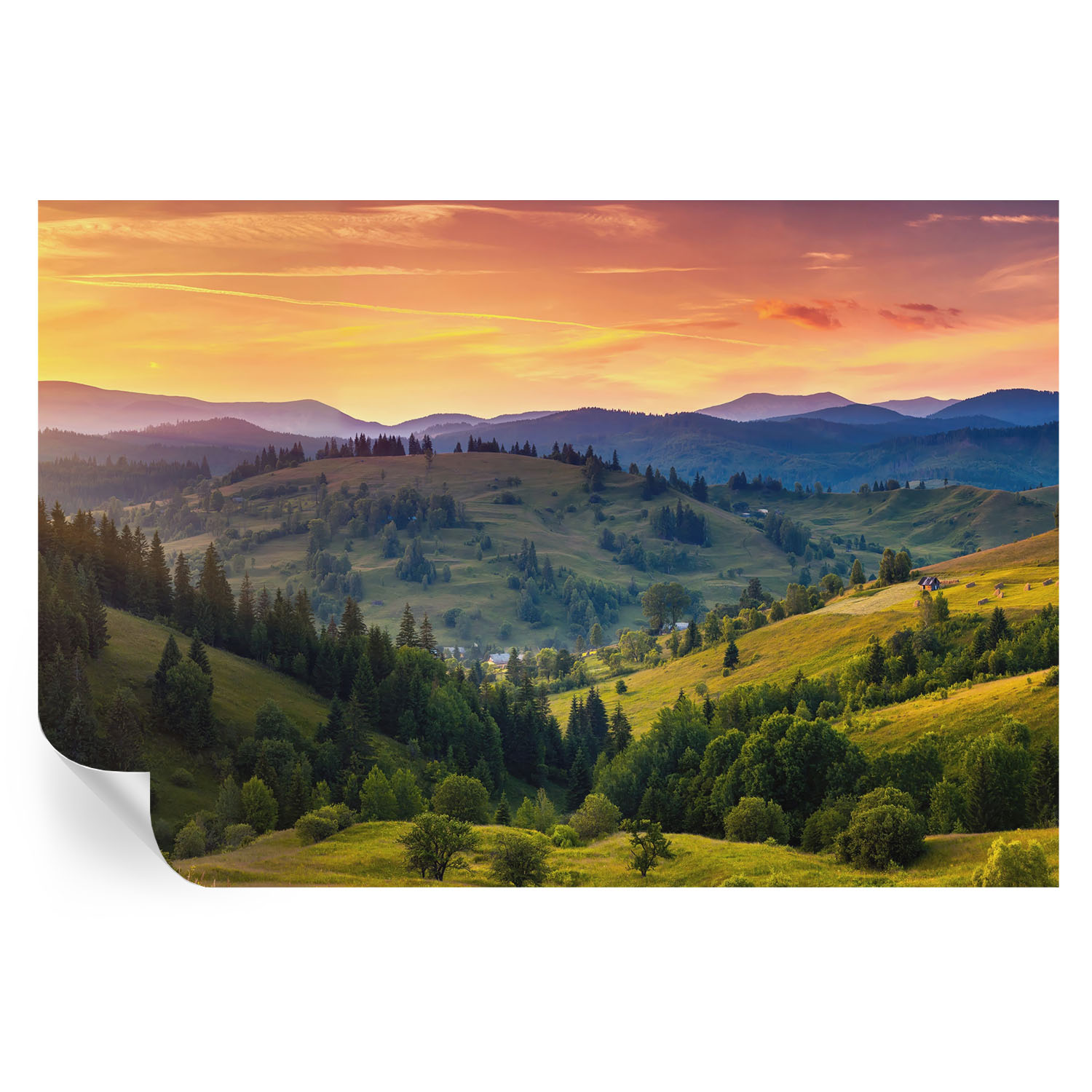 Murales autoadhesivos paisaje de montaña 104x152 tulup