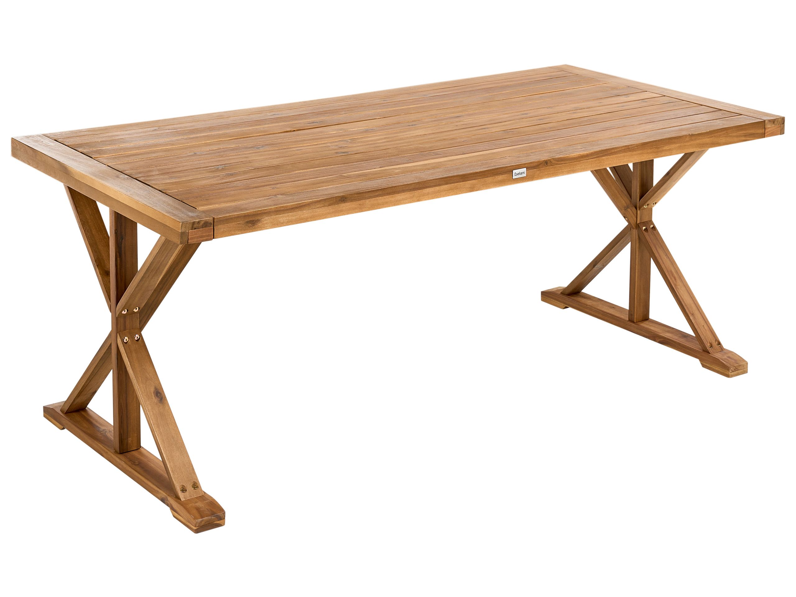 Mesa de jardín calabritto 90 cm 180 cm madera de acacia marrón