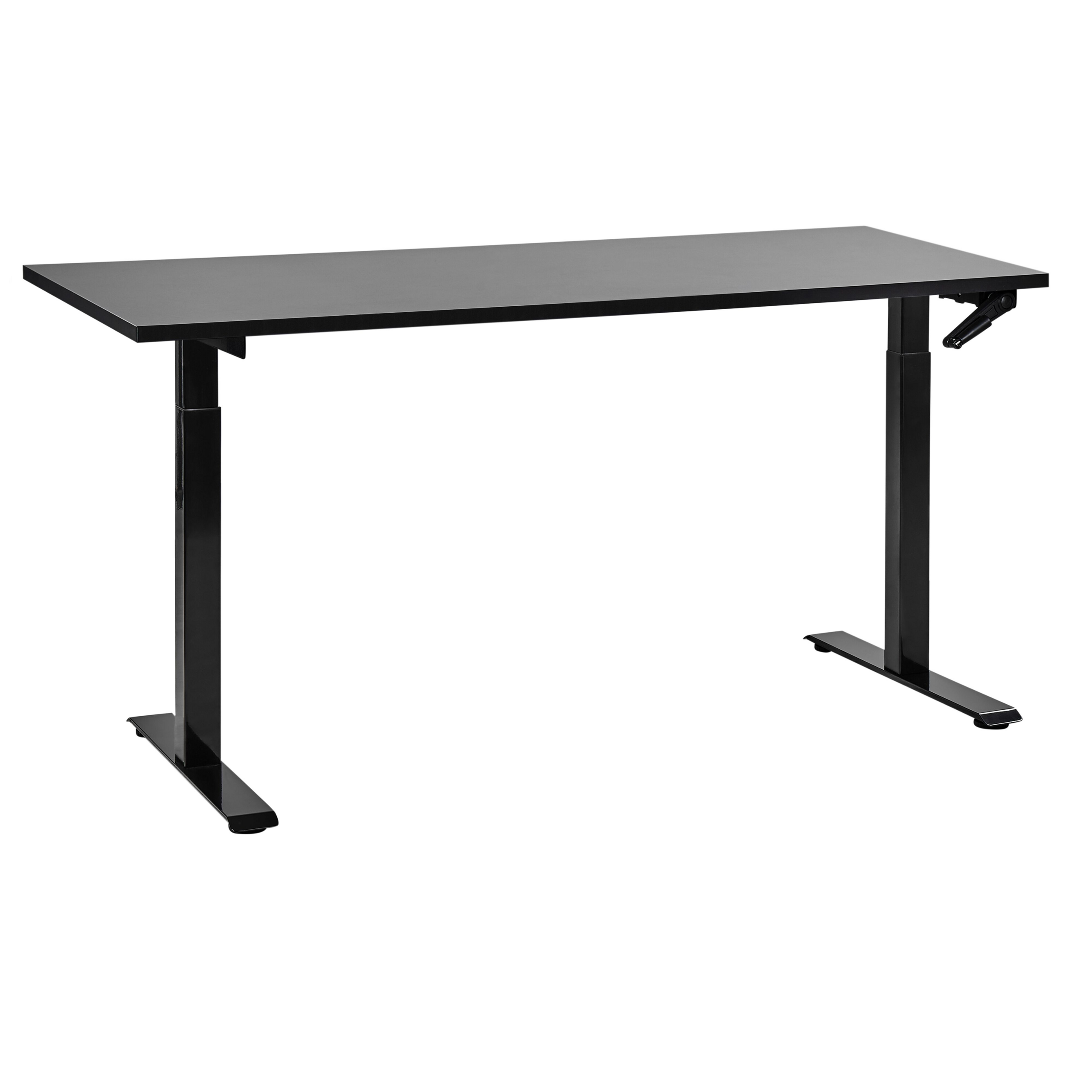 Escritorio de altura regulable manual destines 160 cm 72 cm negro
