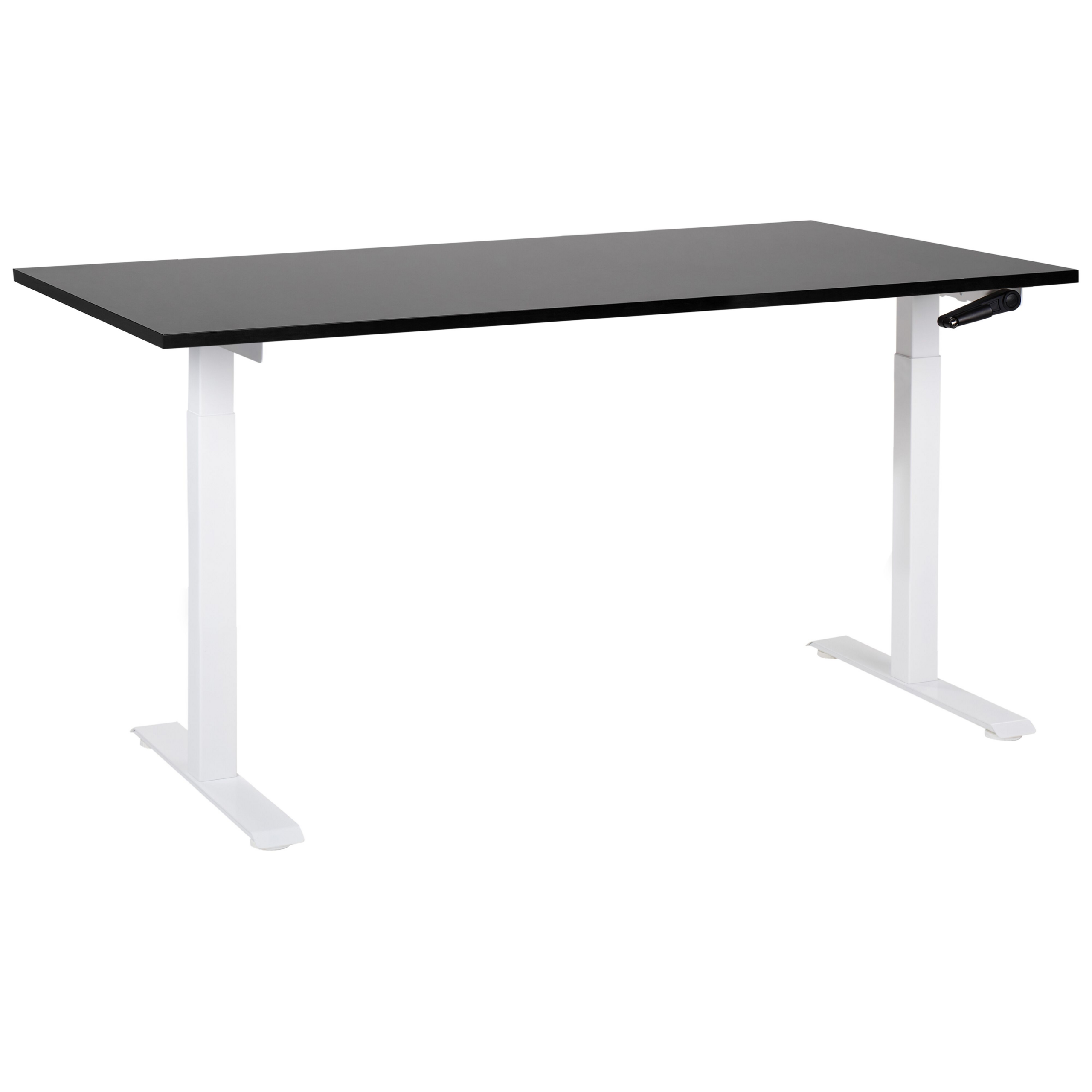 Escritorio de altura regulable manual destines 160 cm 72 cm negro/blanco