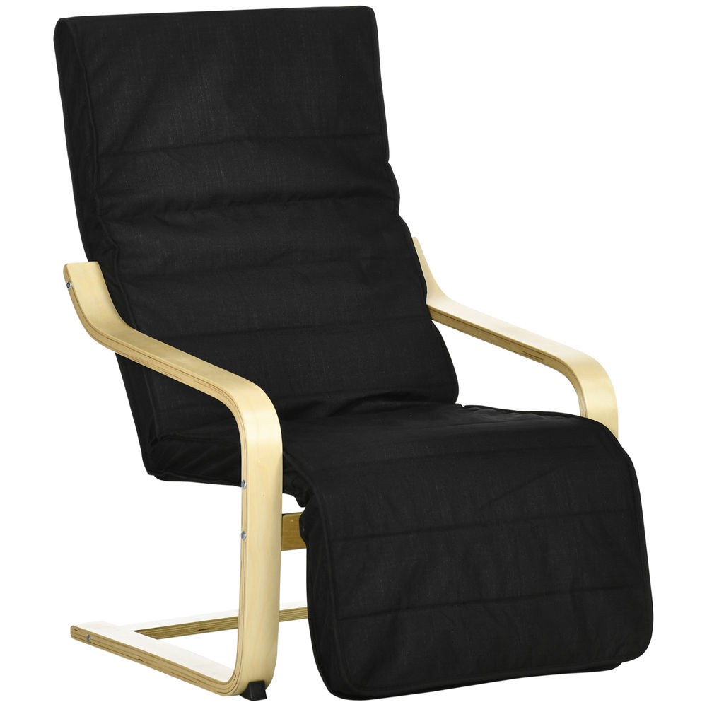 Sillón de salón 66.5x94x100 cm madera de abedul, poliéster Homcom