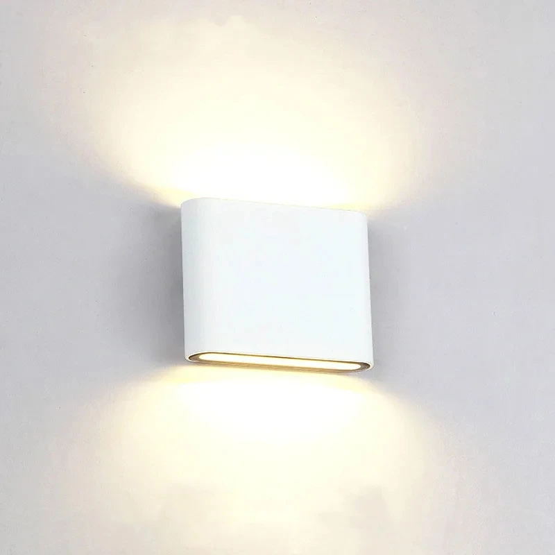 Aplique de pared interior y exterior impermeable 6 w 3000 k blanco