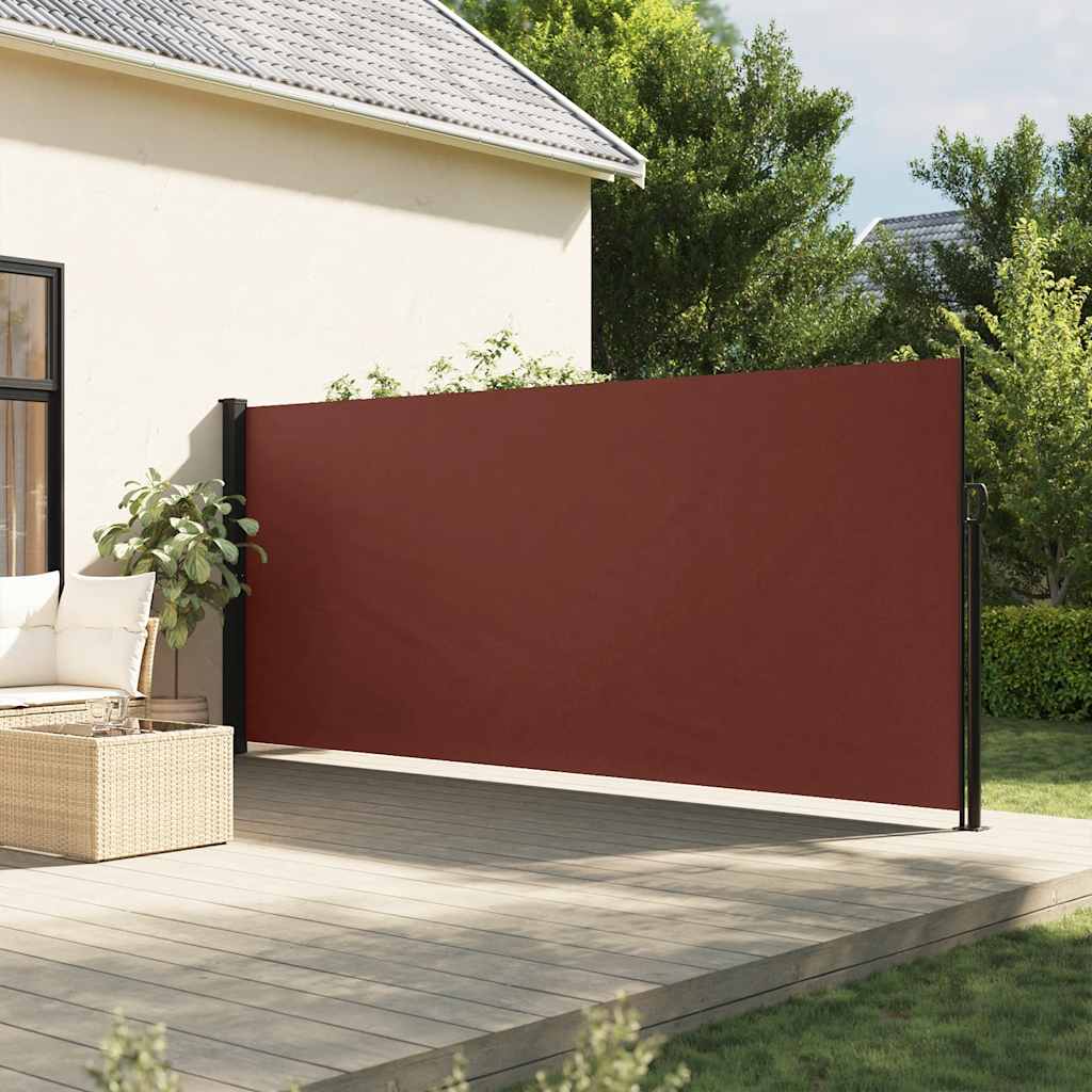 Pantalla de jardín, toldo lateral retráctil marrón 160x500 cm ety5440887
