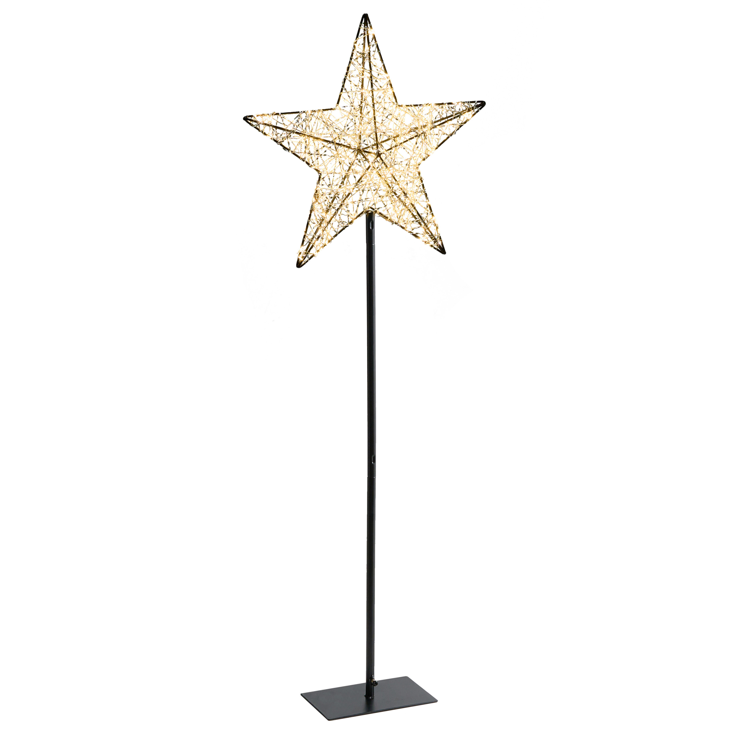 Decoración de exterior LED sannan 110 cm estrella negro