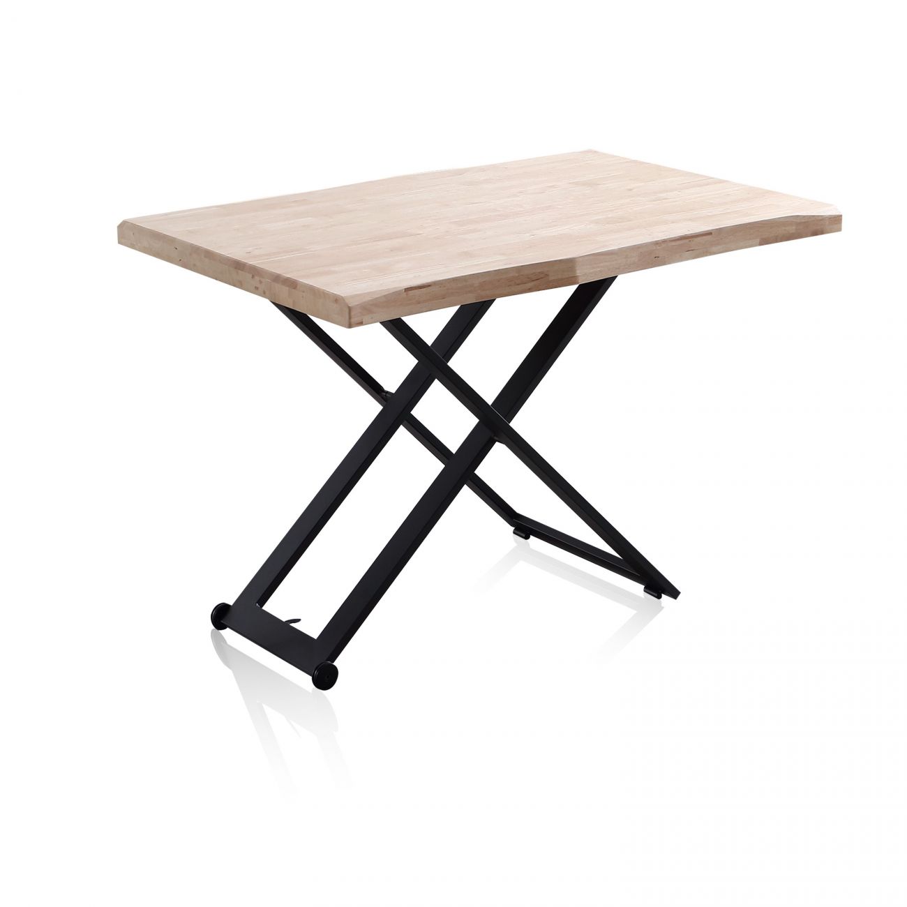 Mesa de centro elevatória lada fit preto - carvalho