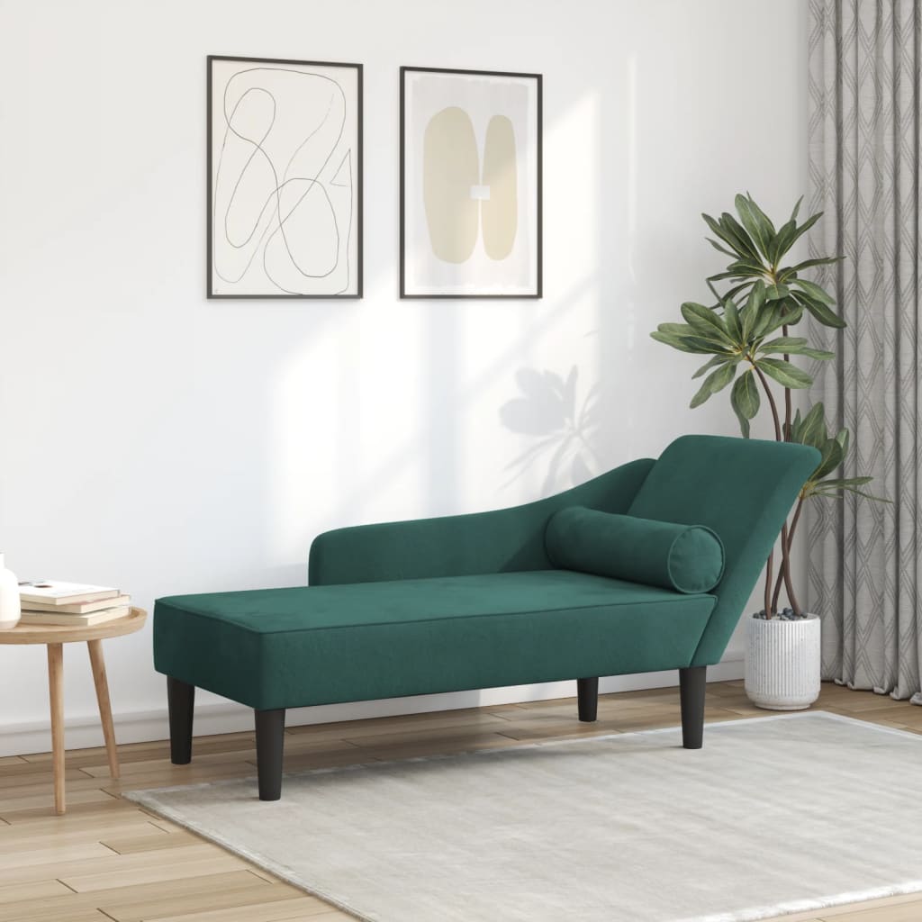 Sofá diván con cojines terciopelo verde oscuro oif134958