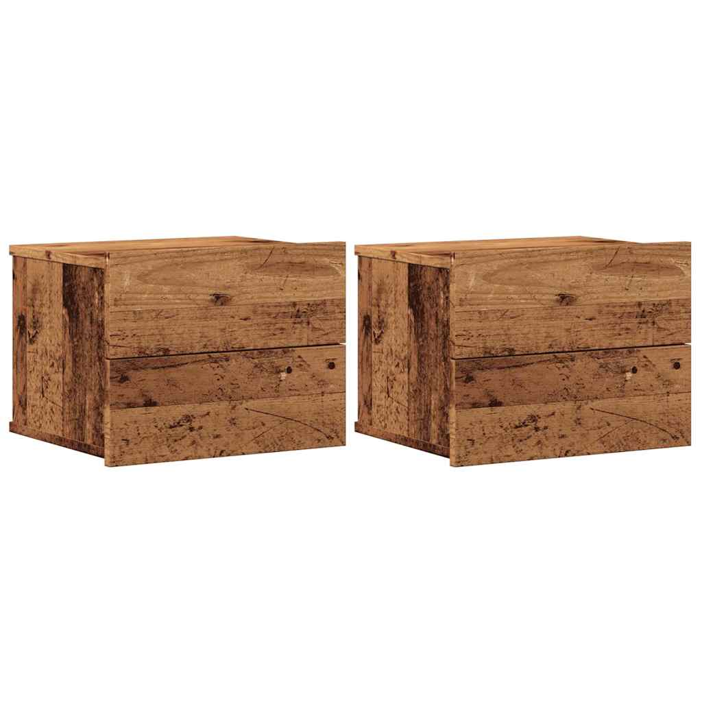 Casa lúmina - set de 2 mesita de noche madera madeira 40 x 32 x 30 cm