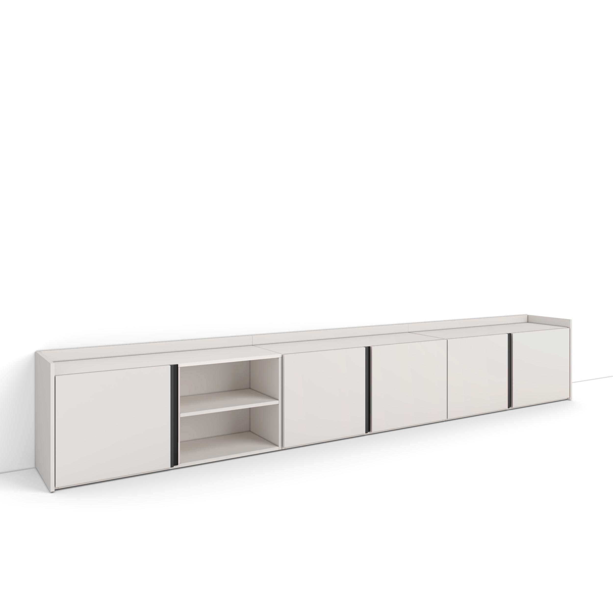 Mueble tv, 309x35x50cm, beige rf4564