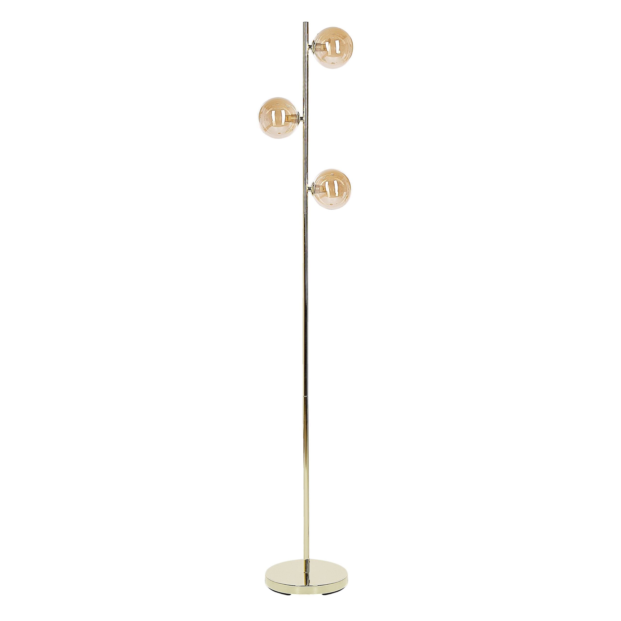 Lámpara de pie ramis metal dorado