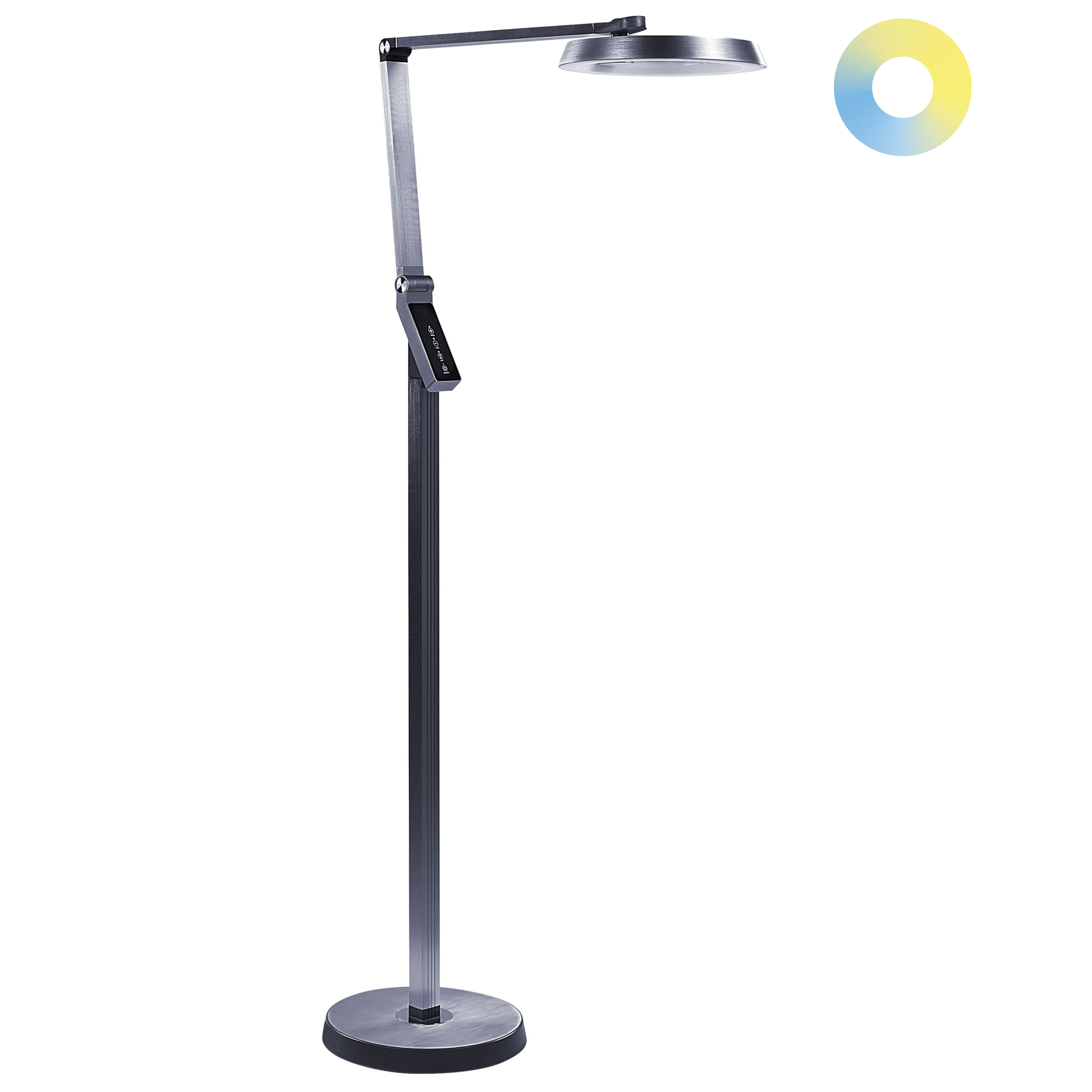 Lámpara LED de pie carina con regulador de intensidad metal gris oscuro