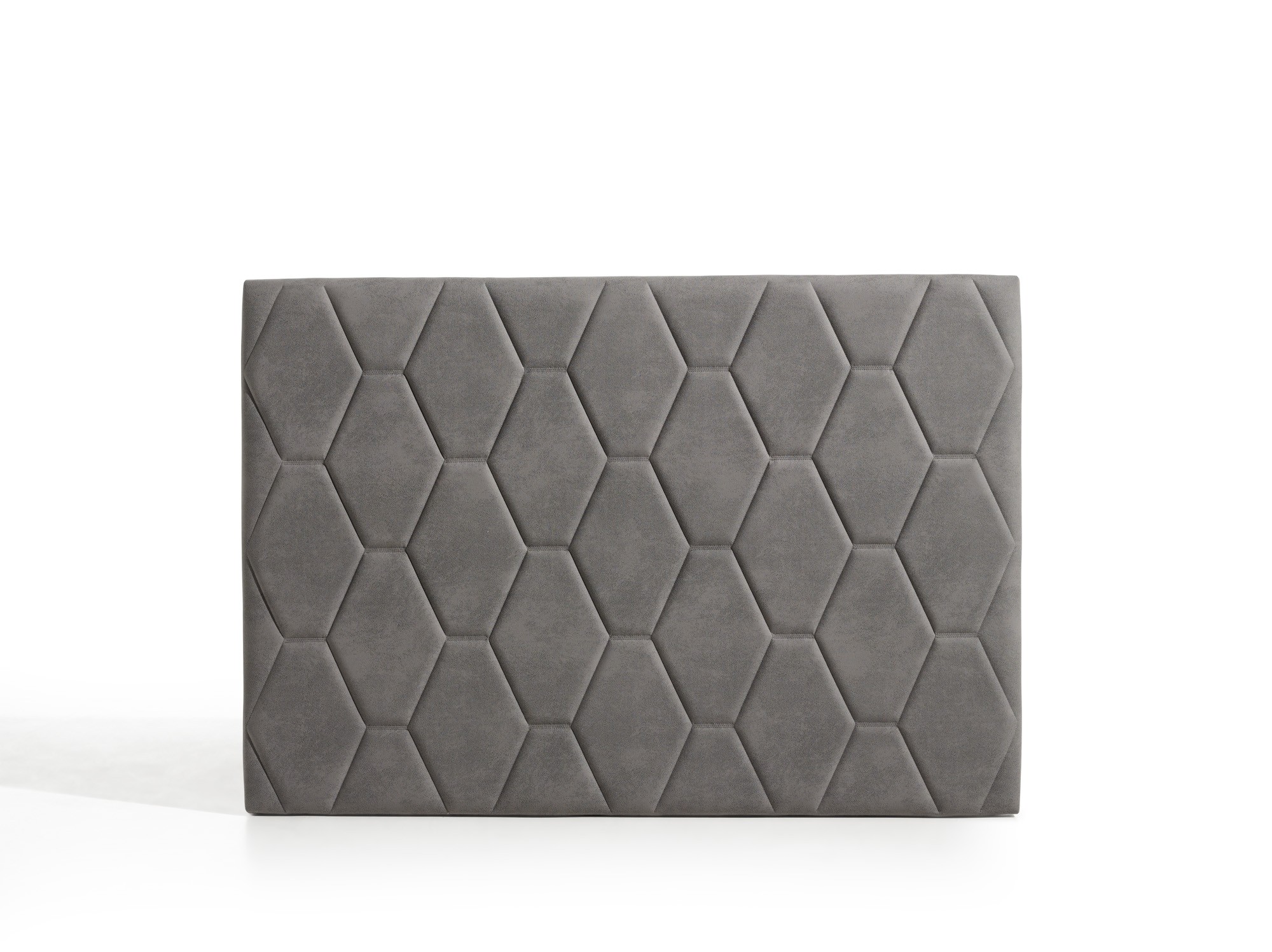 Cabecero ágata para cama de 100 de tela gris 115x115x8. Matris