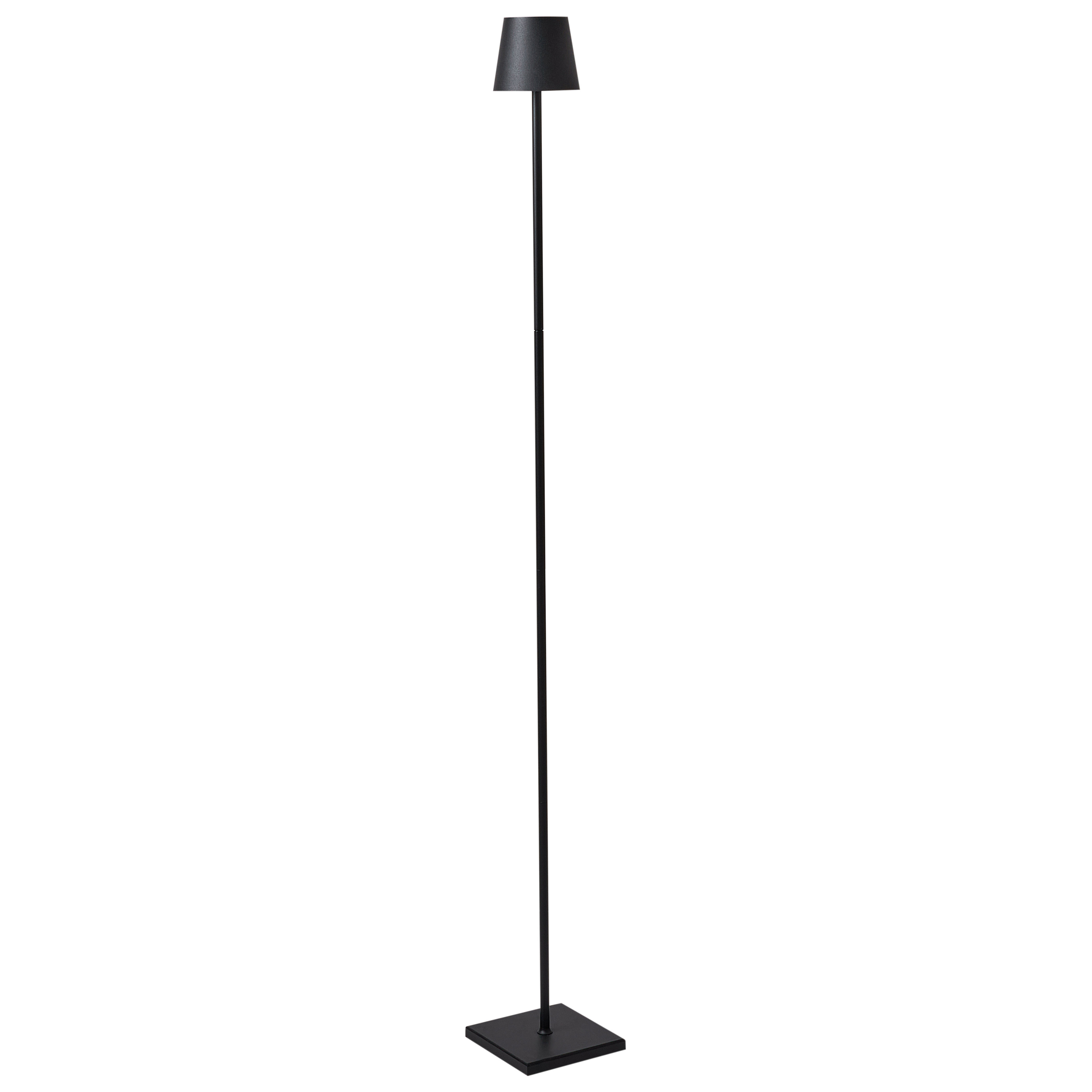 Lámpara de pie negro gavarresa