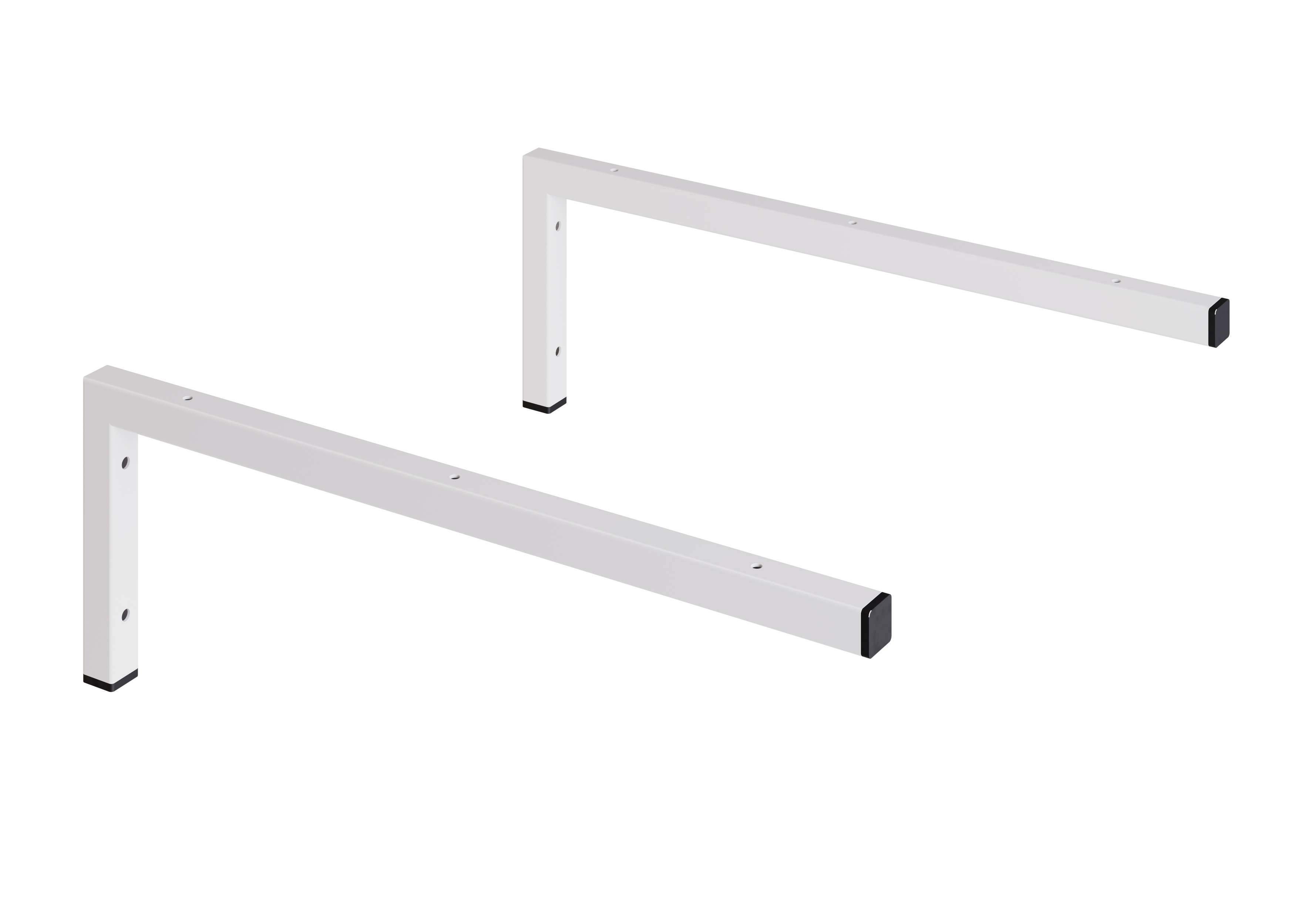 Pack 2 soportes escuadras para encimera lavabo - blanco mate