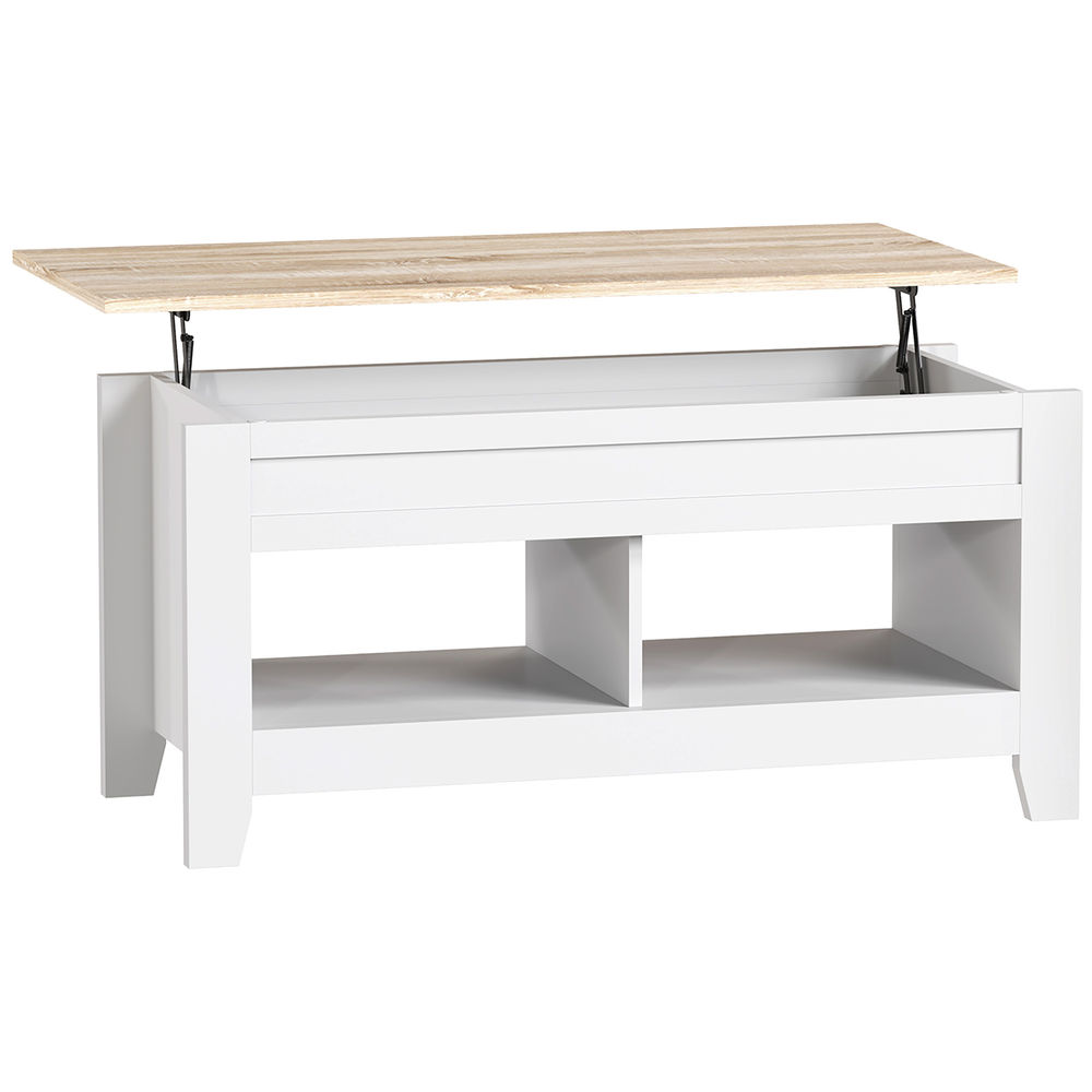 Mesa centro elevable 105x50x49 cm bicolor Homcom, hogar - muebles de salón