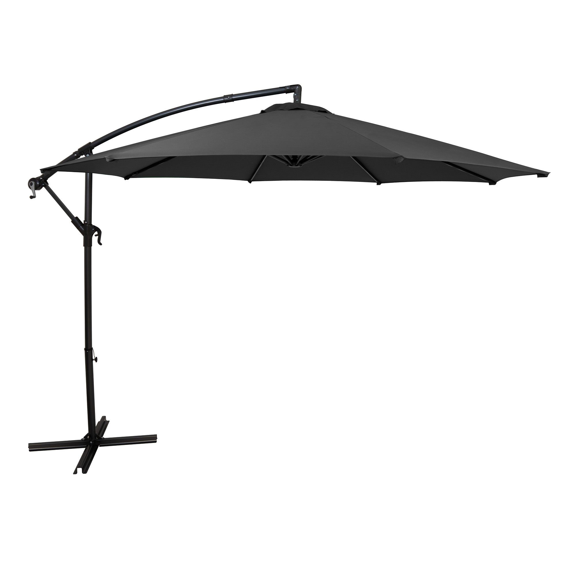 Parasol excéntrico de 3 m – gris