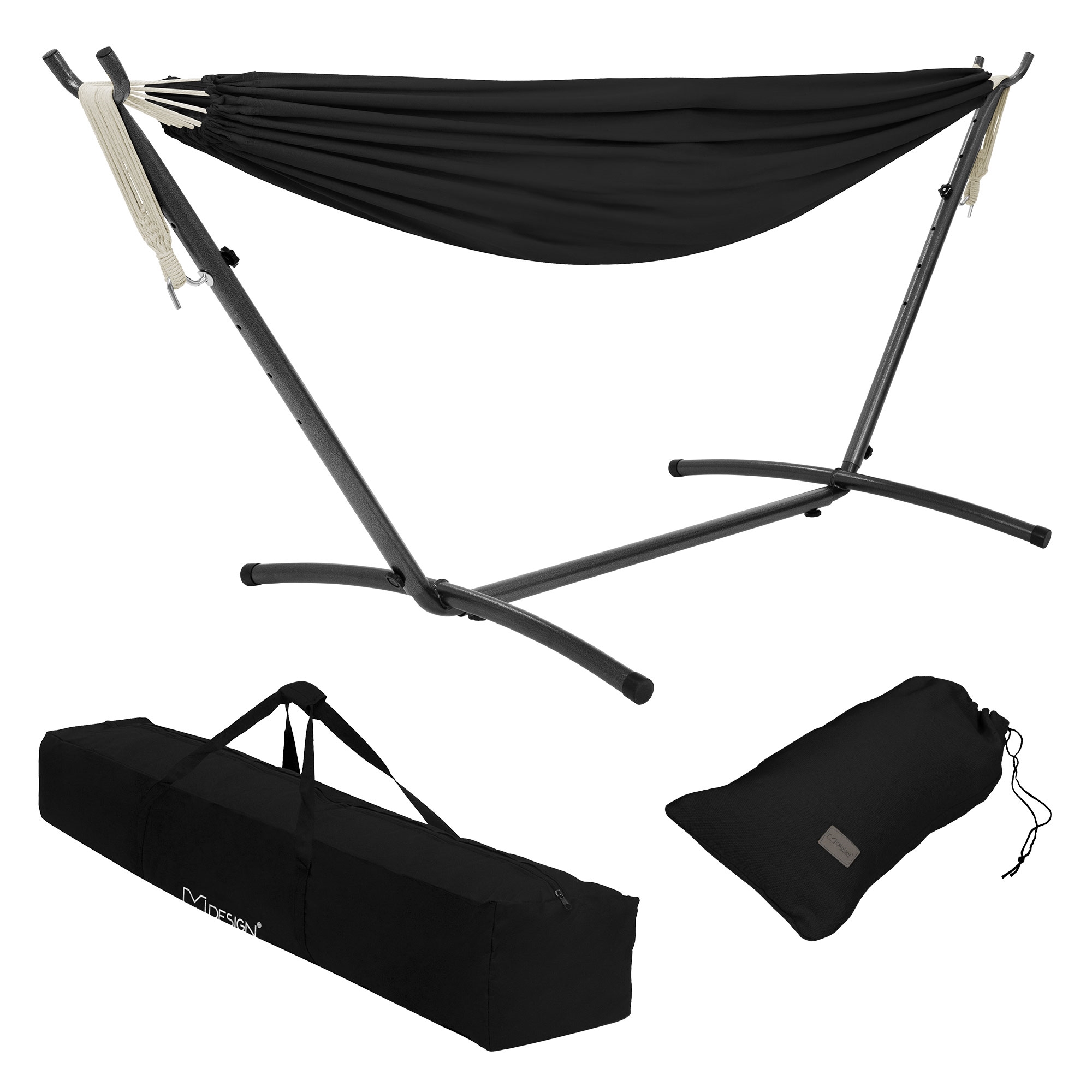 Hamaca xxl con soporte de acero silla negro coLGante