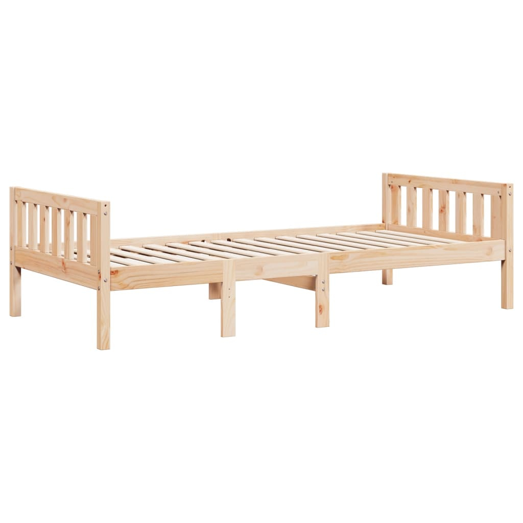 vidaXL cama para niños sin colchón madera maciza de pino 90x190 cm