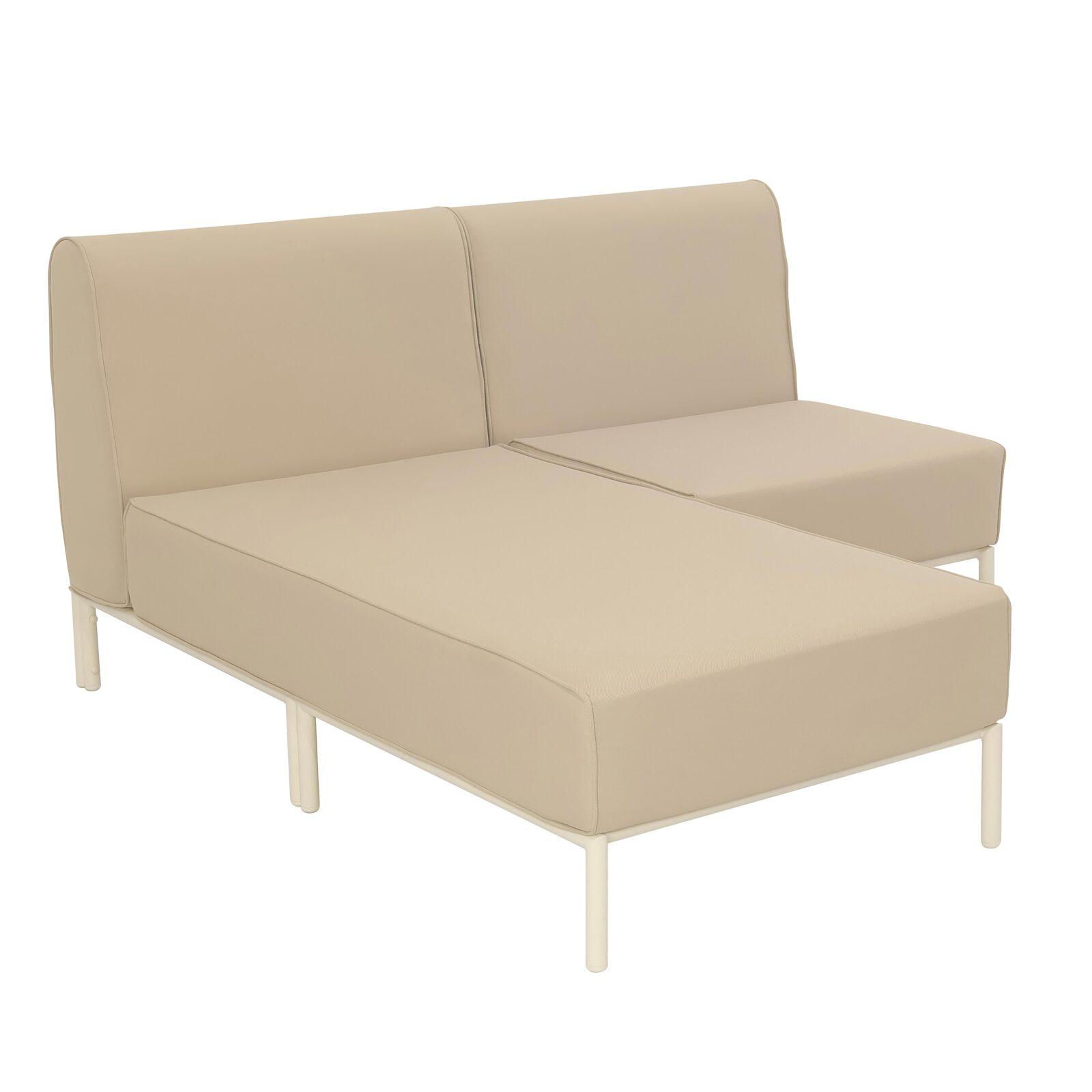 Oviala - conjunto modular de jardín bajo para 2 personas beige