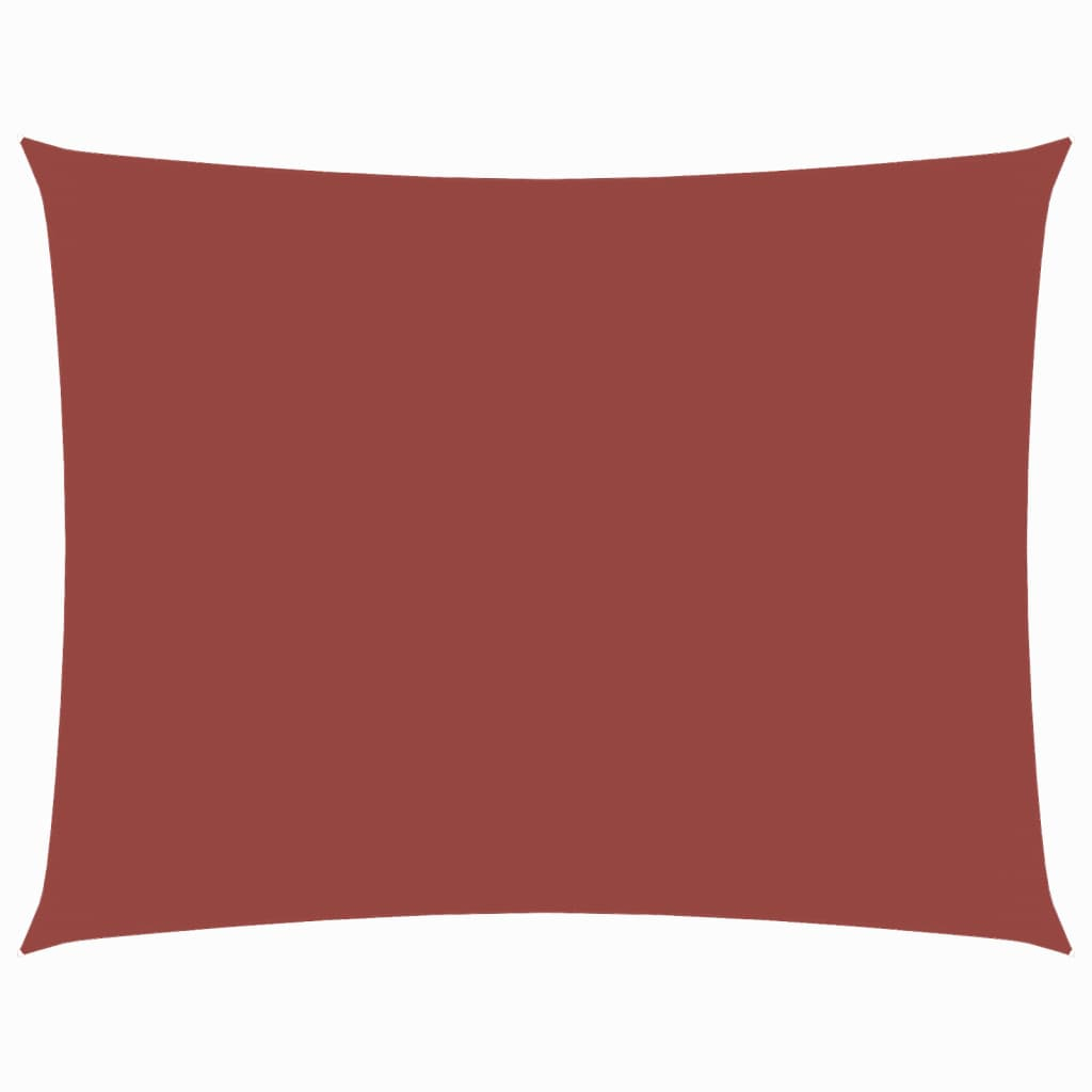 vidaXL toldo de vela rectangular tela oxford terracota 6x7 m