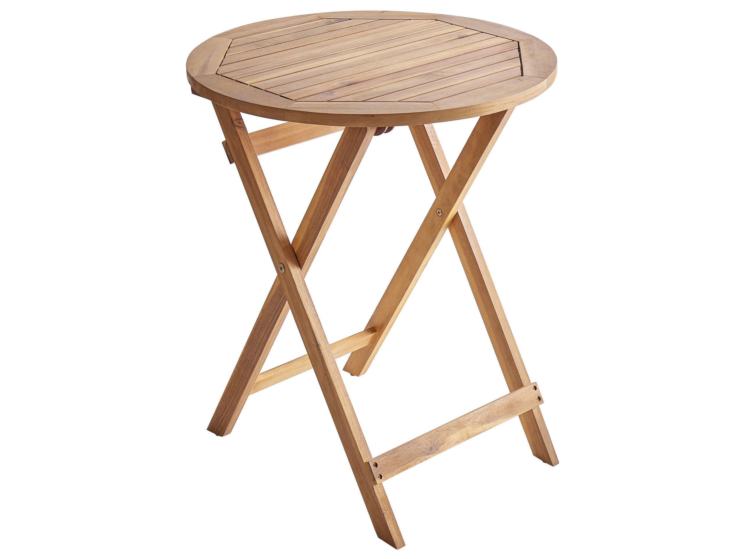 Mesa de balcón prossedi 60 cm 60 cm madera de acacia marrón