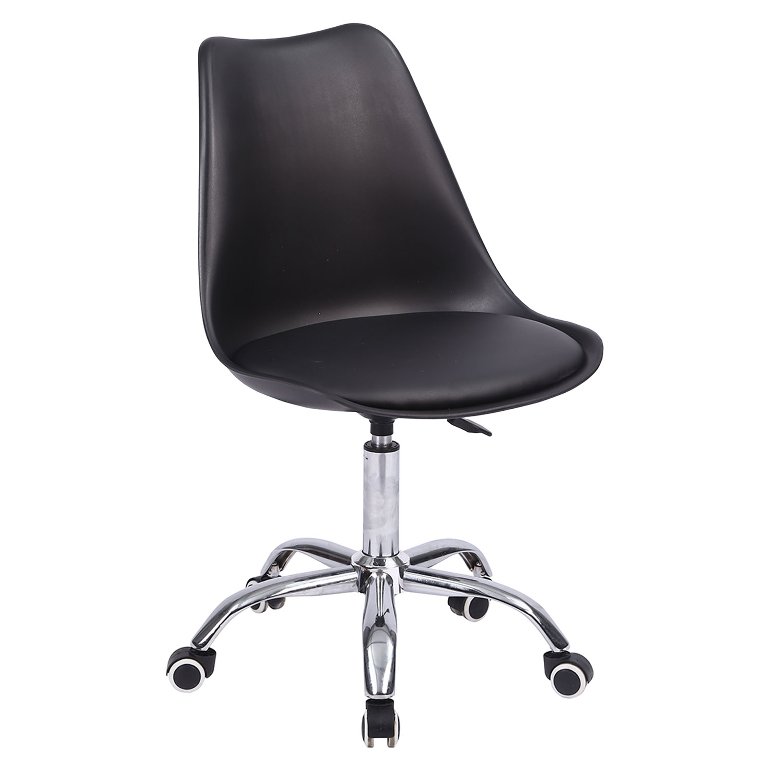 Silla de oficina negra regulable en altura anne