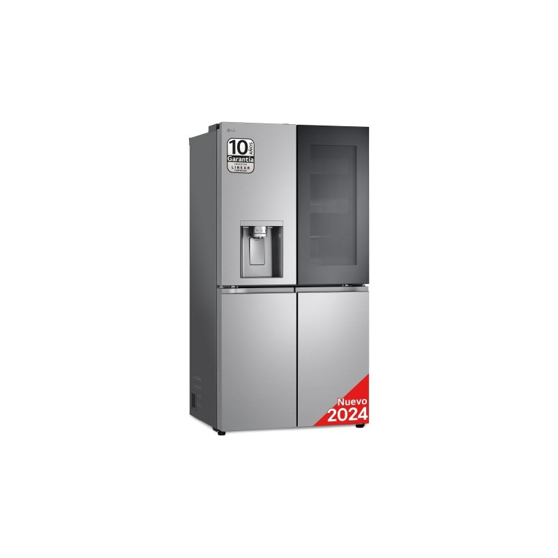 Refrigerador americano lg gmg961evke 179 x 91 cm acero negro dispensador