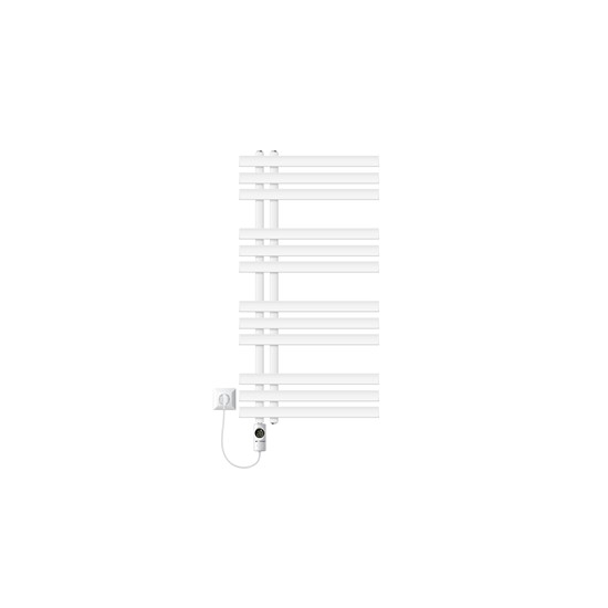 Radiador toallero eléctrico blanco 500 x 1000 mm con elemento 600w