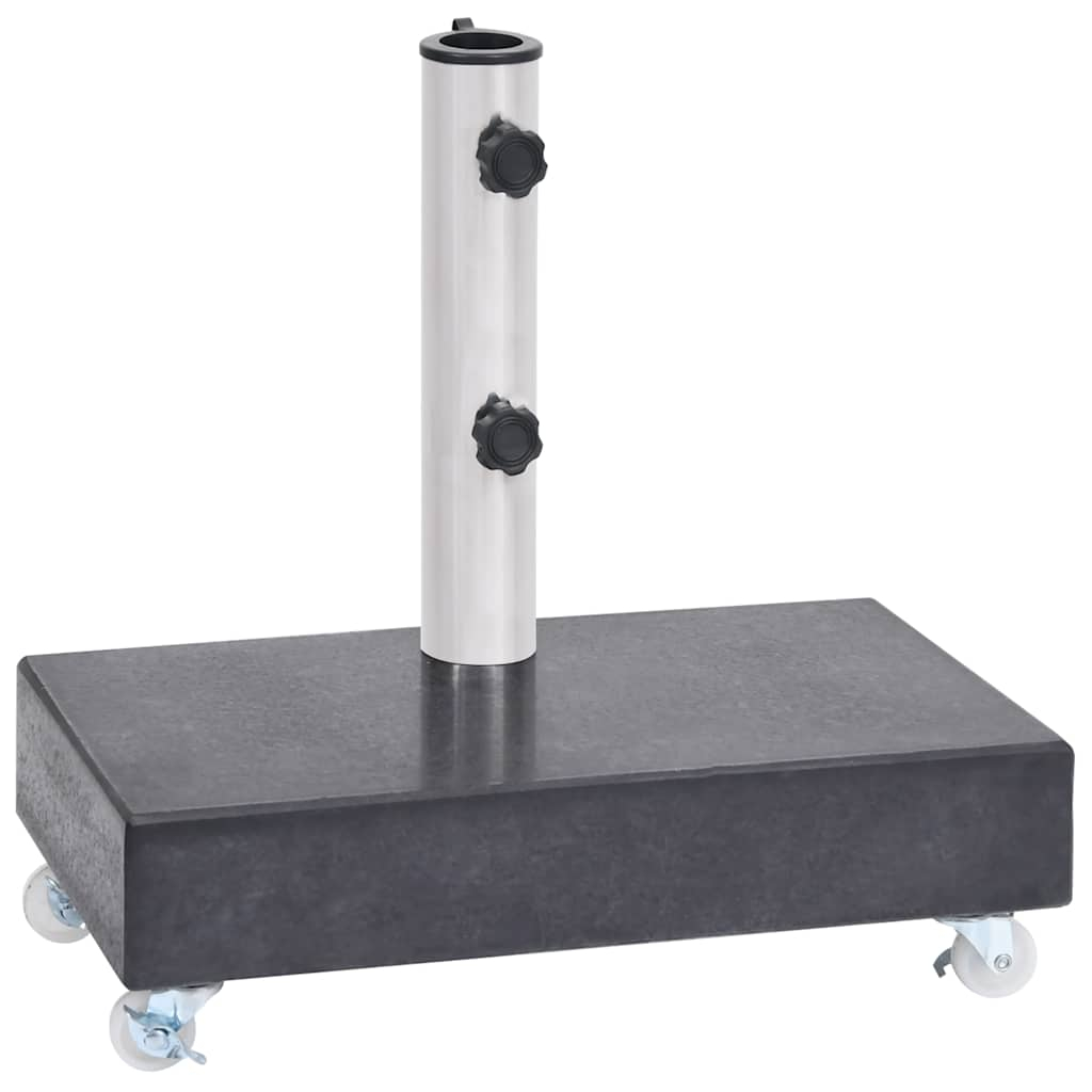 vidaXL base de sombrilla granito negra 45x25x8 cm