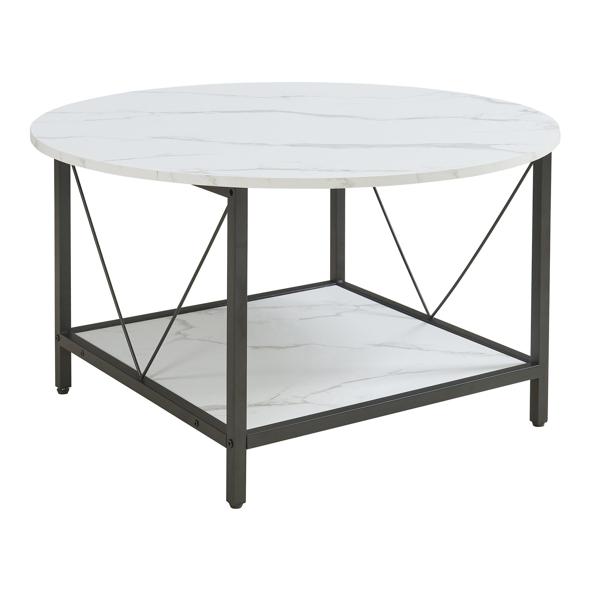 Mesa de centro mesa auxiliar diámetro 80x46 cm efecto