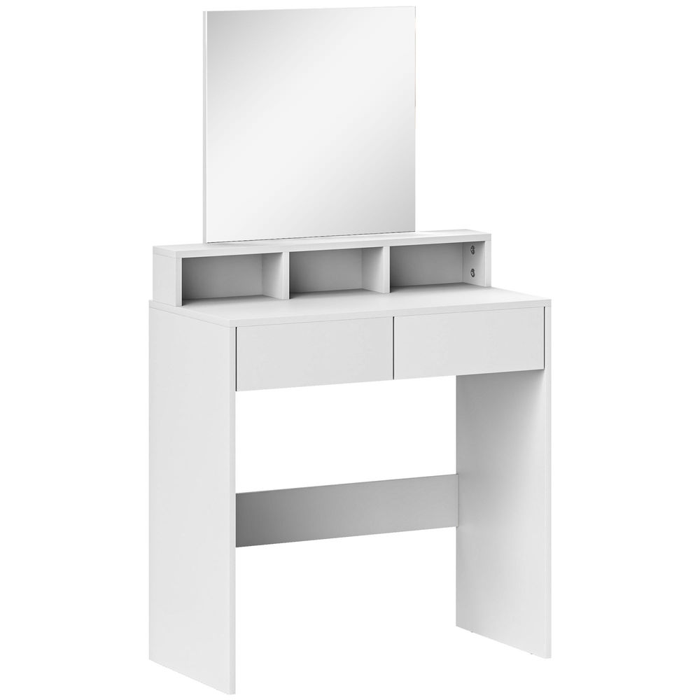 Tacador de maquillaje 75x38x135 cm color blanco Homcom