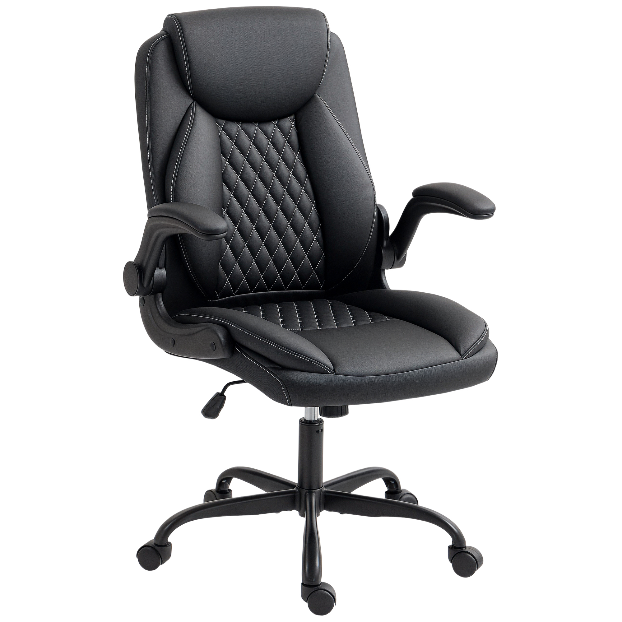 Silla de oficina poliuretano negro 67x65x110 cm
