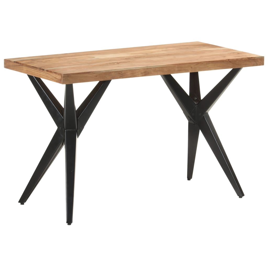 Mesa de comedor de madera maciza de acacia 120x60x76 cm oif871820