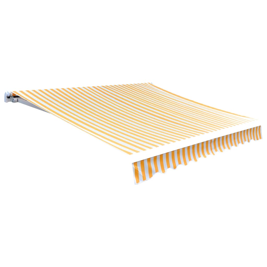 vidaXL toldo de lona amarillo girasol y blanco 3x2,5 m sin armazón