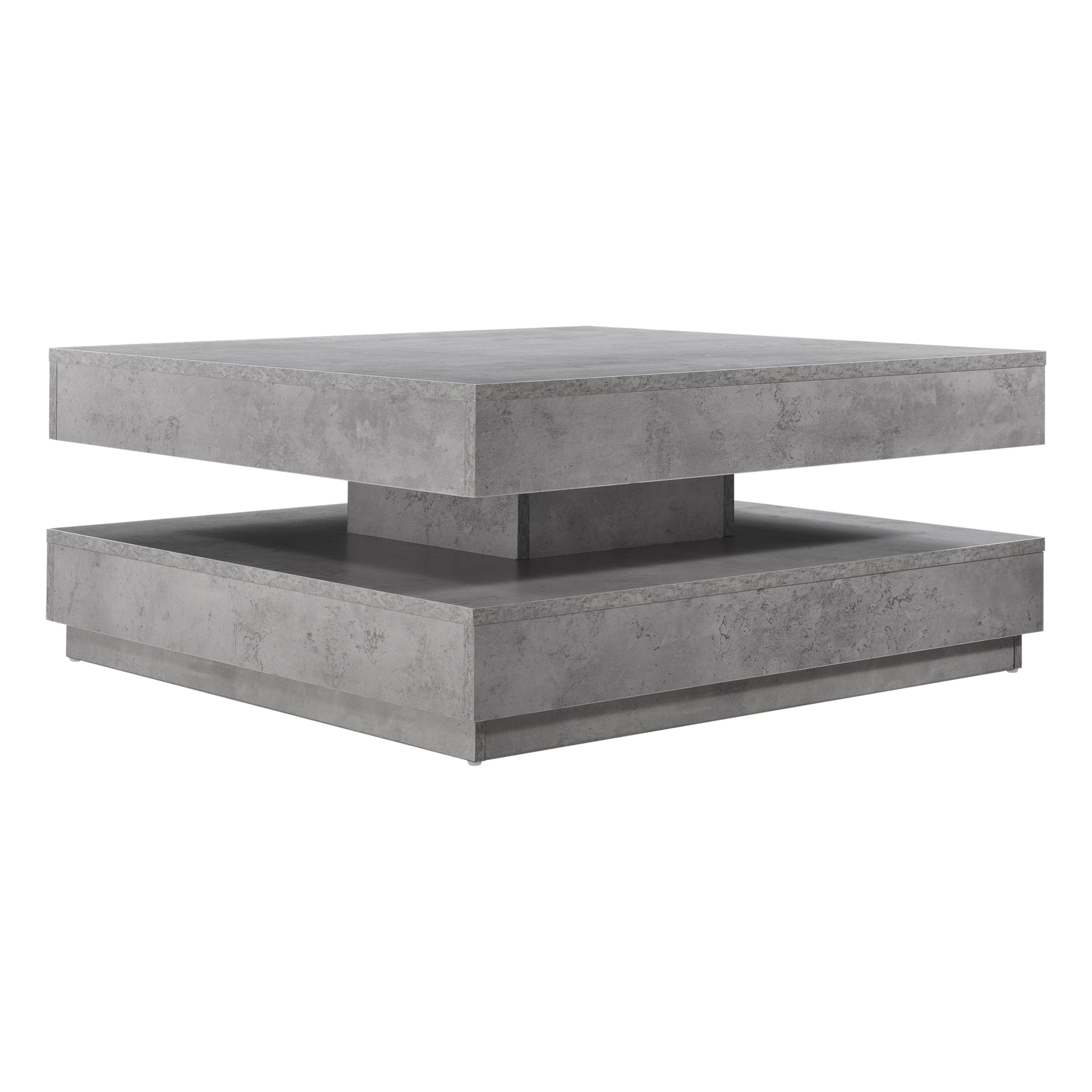 Mesa de centro con tablero giratorio 76 x 76