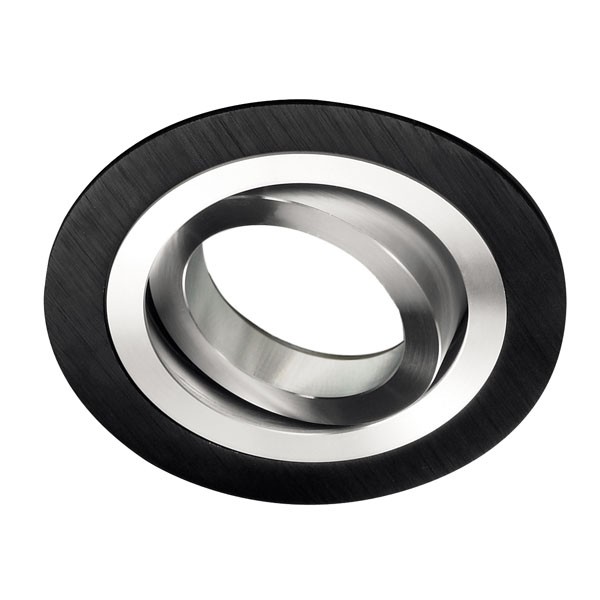 Empotrable orientable classic redondo negro y aluminio wonderlamp 1xgu10