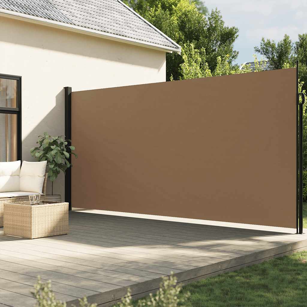 Toldo lateral retráctil gris taupe 220x600 cm ety5722361