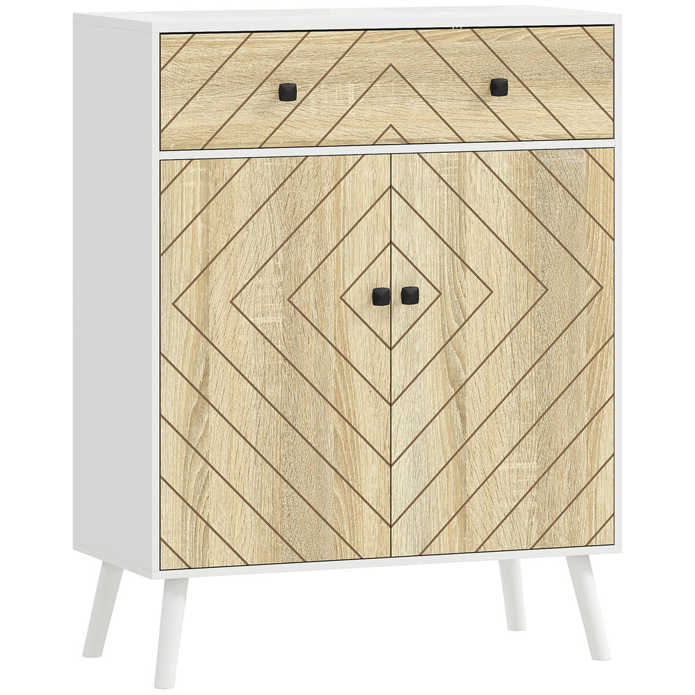 Zapatero 75x35x97 cm bicolor Homcom, hogar - muebles de recibidor