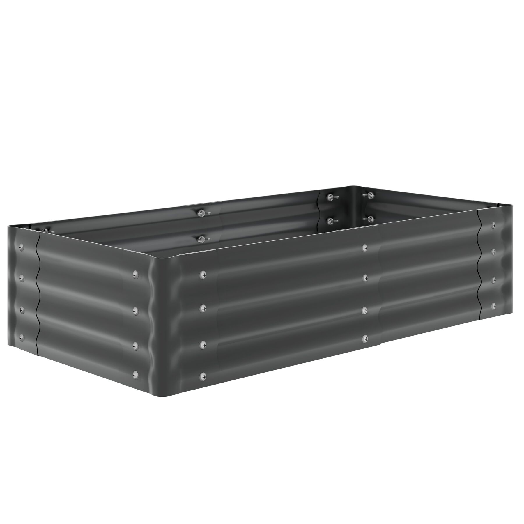 Banco elevado galvanizado, 120 x 60 x 30 cm, 200l, gris