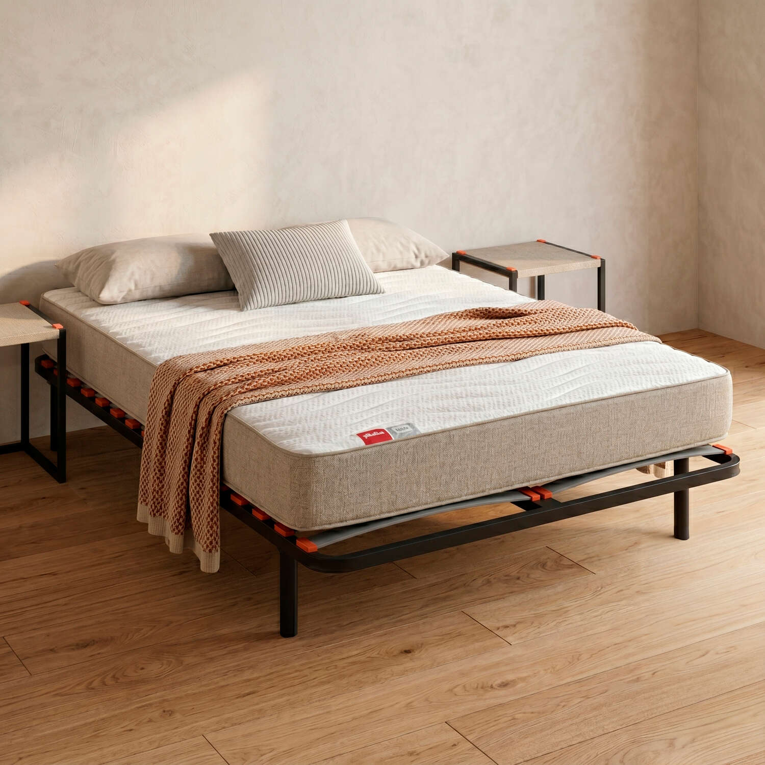 Somier 135x190 pikolin madera + 4 patas + montaje y retirada incluida