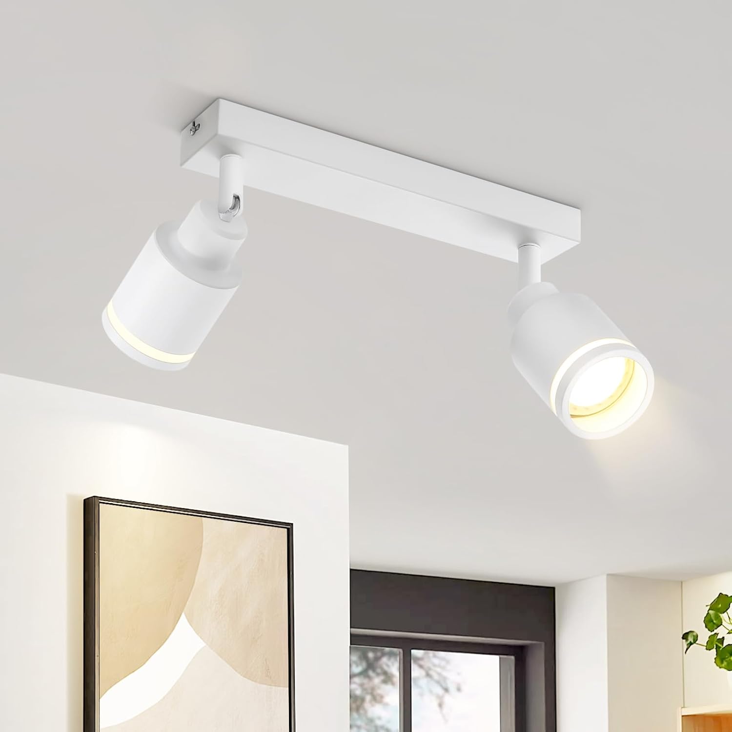 Nettlife lámpara de techo blanca gu10 30x5
