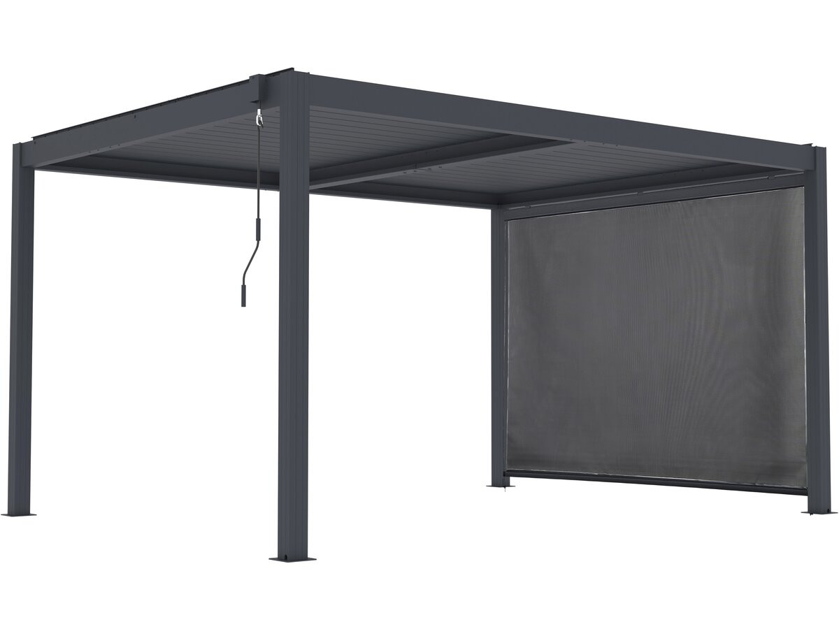 Pérgola bioclimática con LED y toldo de aluminio <<windsor premium>> - 3 x
