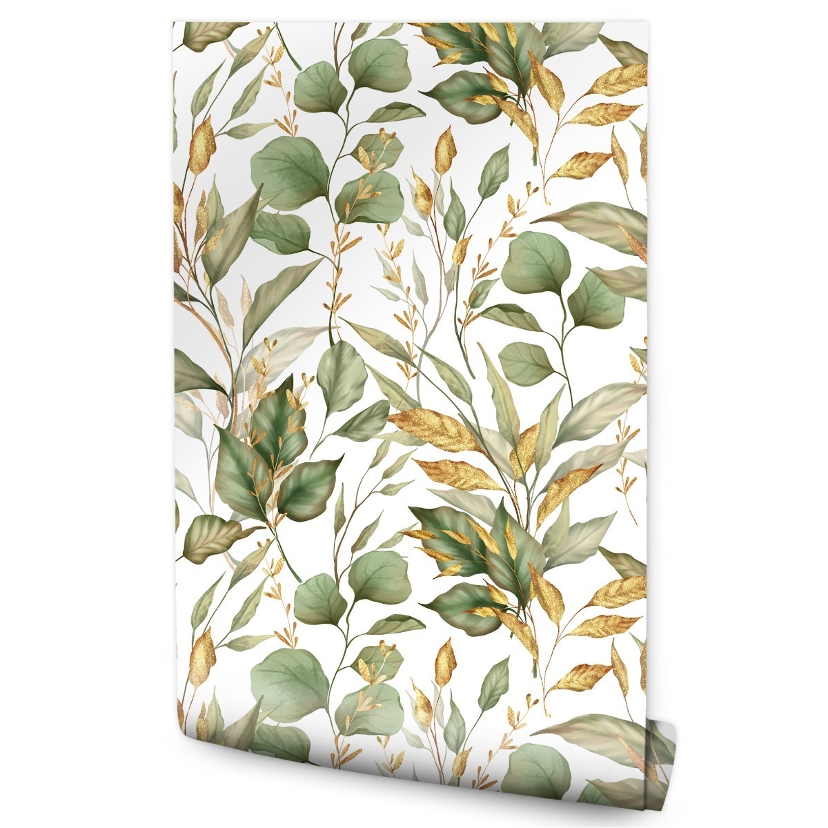 Papel Pintado Hojas Plantas Naturaleza Para Dormitorio 53cm x 10m