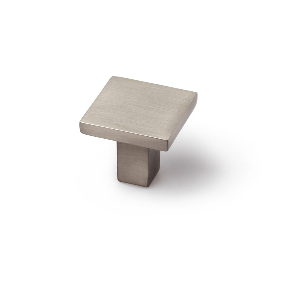 Pomo metal cuadrado 30x30 mm níquel satinado