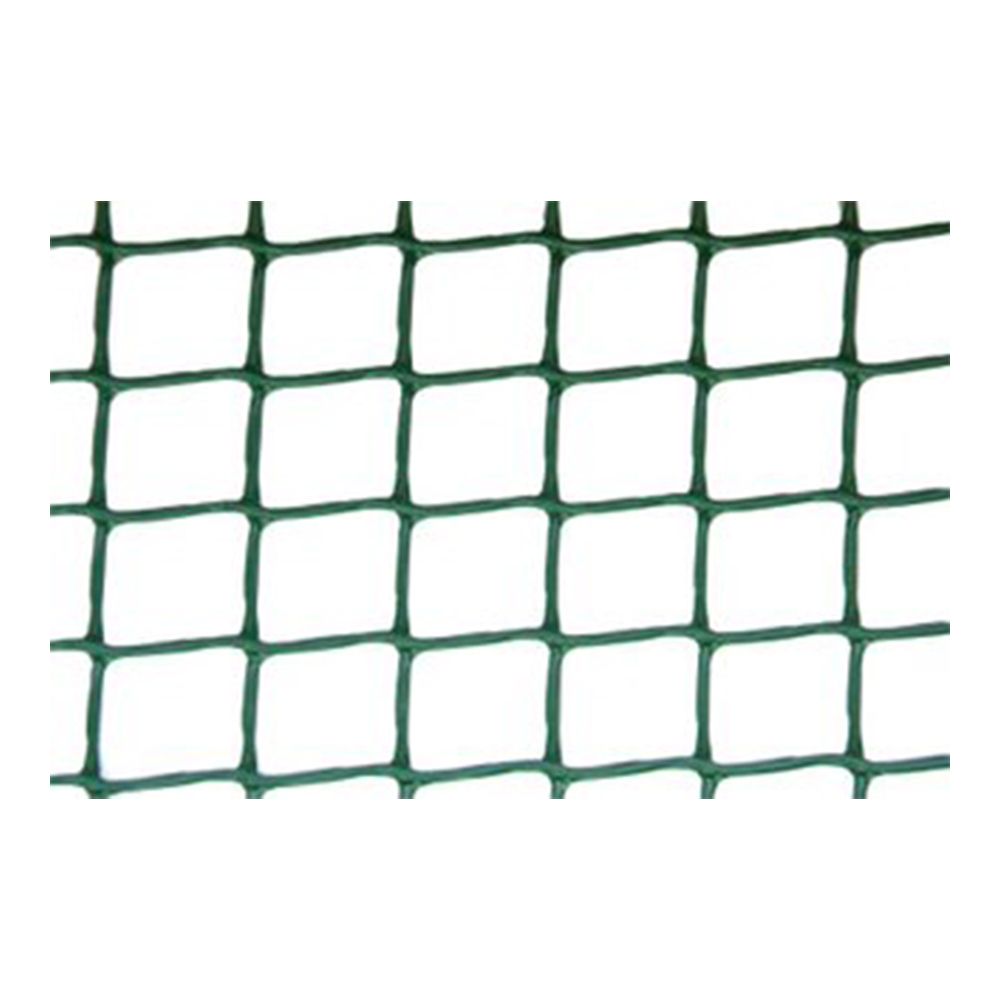 Malla plástico verde hueco 10x10 mm 1x5 m