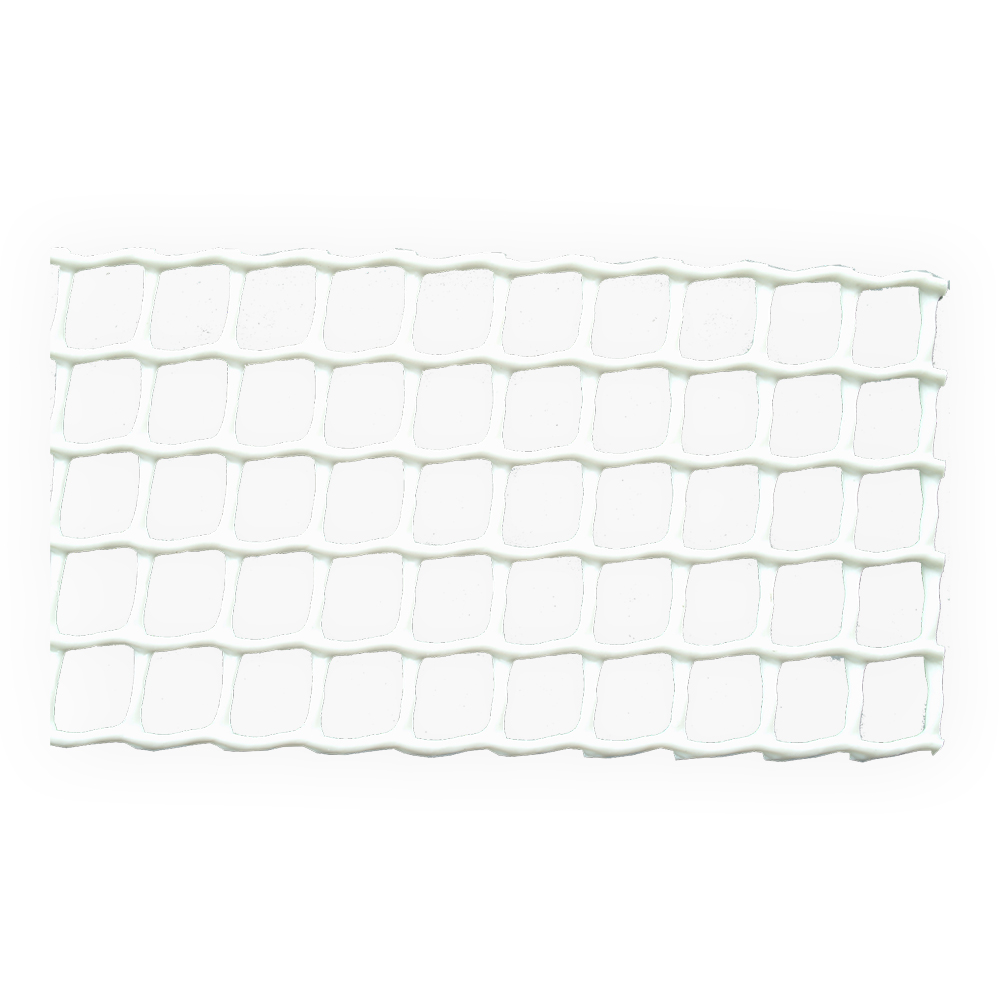 Malla plástico blanco hueco 10x10 mm 1x5 m