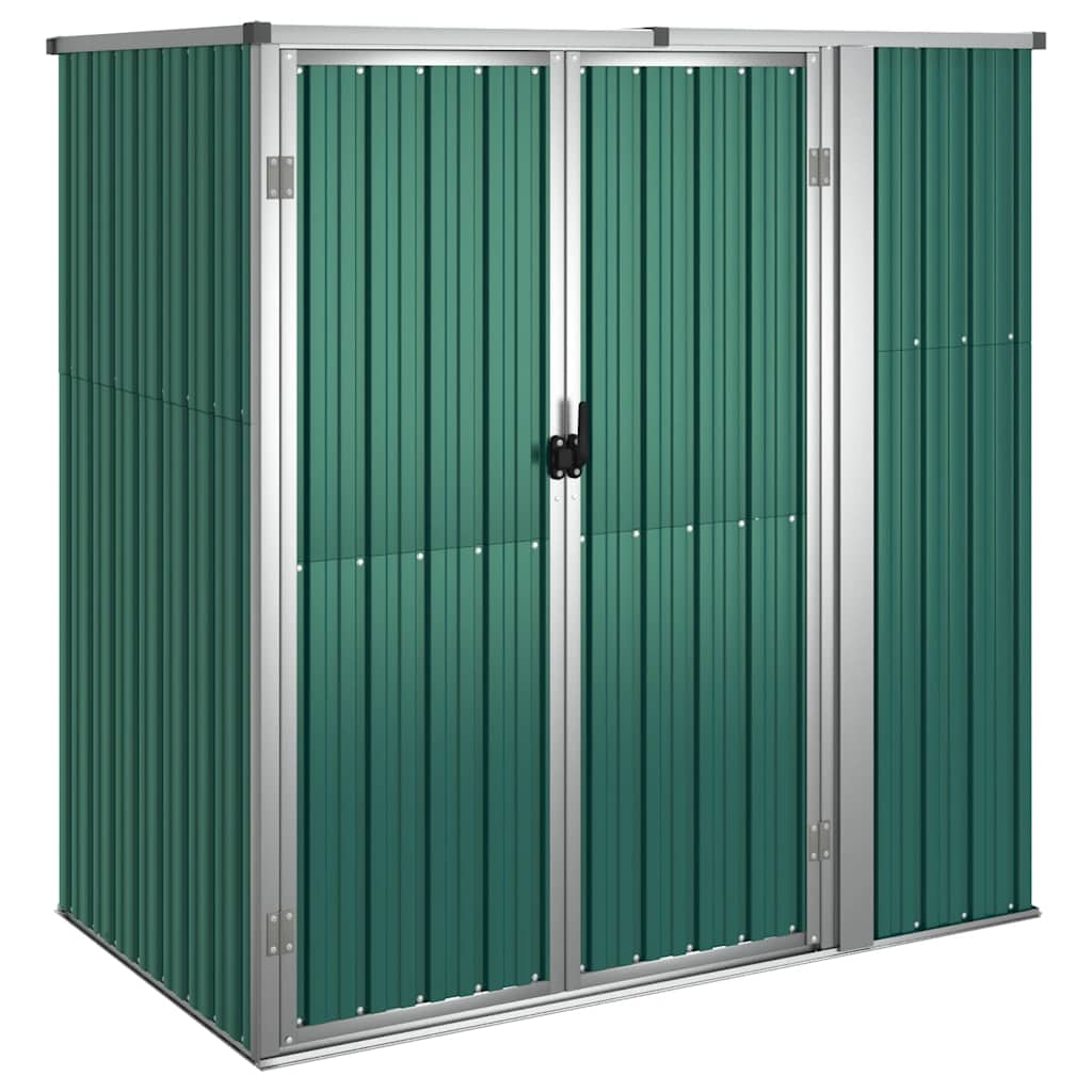 vidaXL cobertizo herramientas jardín acero galvanizado 161x89x161 cm