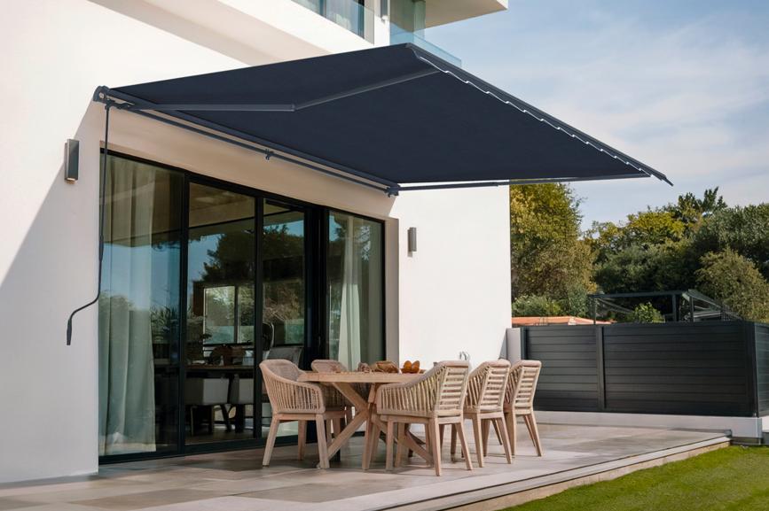 Toldo monobloque vecchio 4x3m gris con fijación al techo